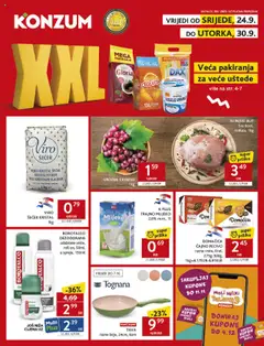Konzum HR Akciós újság - amely érvényes a következő dátumtól: 24.09.2025