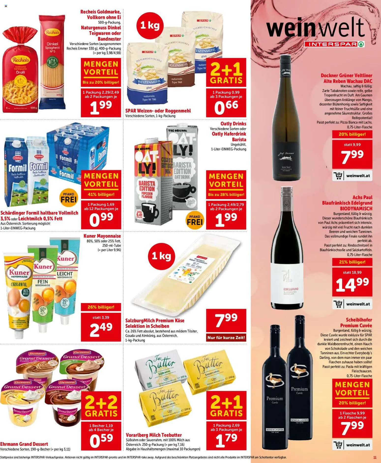 Interspar Flugblatt - Vorarlberg gültig ab 31.03.2026 | Seite: 12 | Produkte: Mayonnaise, Käse, Schokolade, Pizza