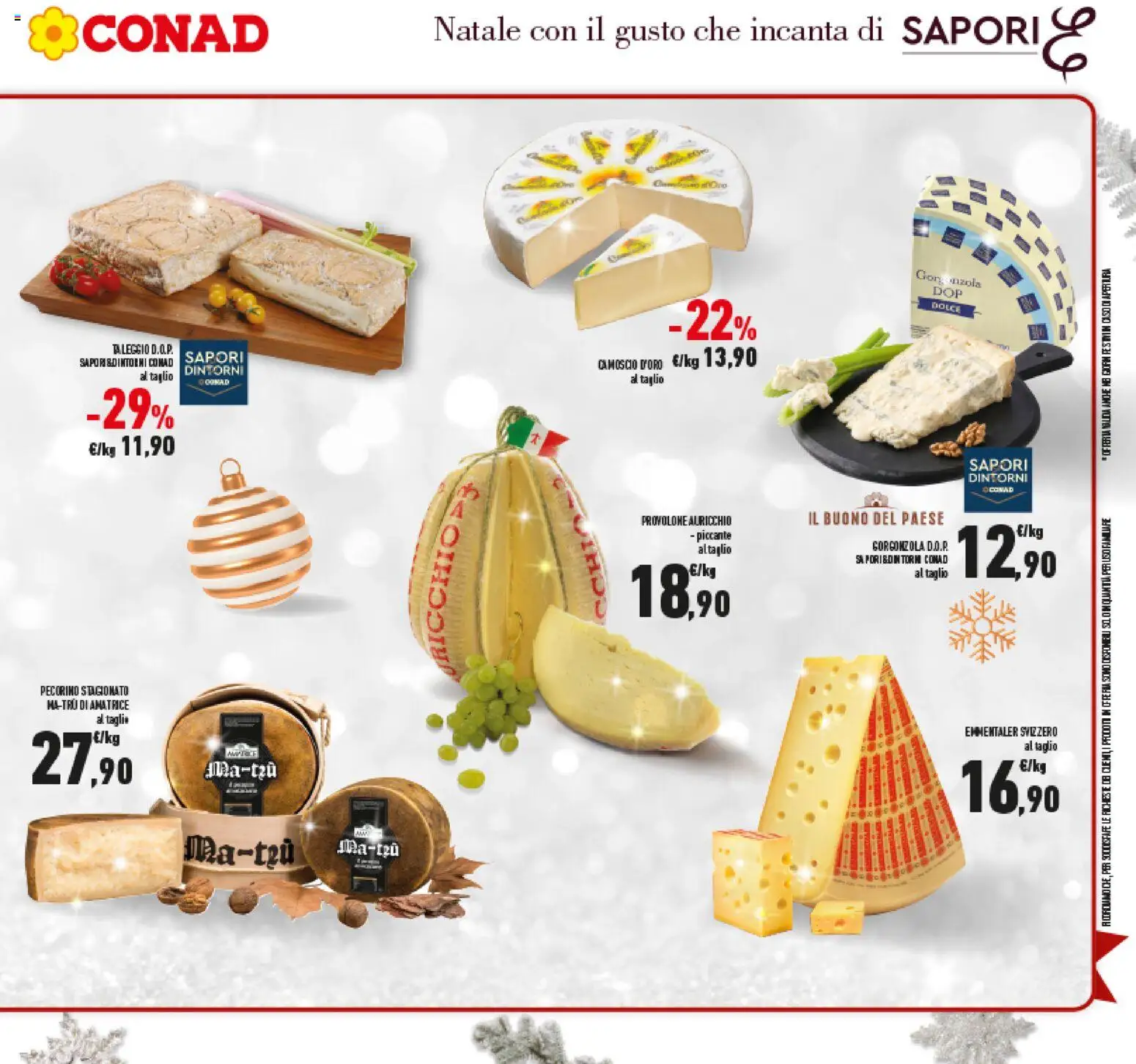 Volantino Conad del 15.12.2025 | Pagina: 21 | Prodotti: Provolone, Gorgonzola, Pecorino