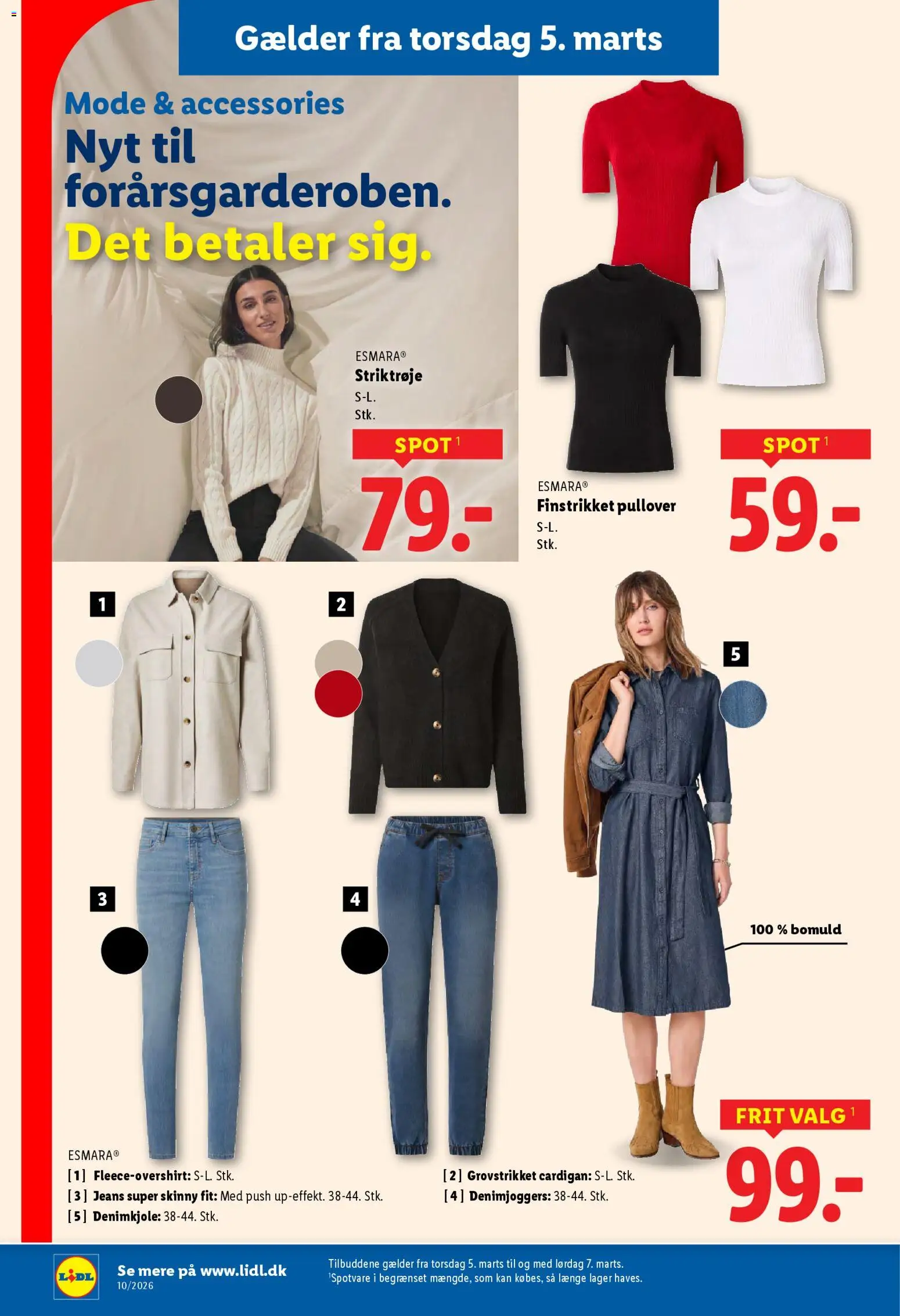 Lidl tilbudsavis – gyldig fra 05.03.2026 | Side: 8 | Produkter: Cardigan, Jeans, Søm