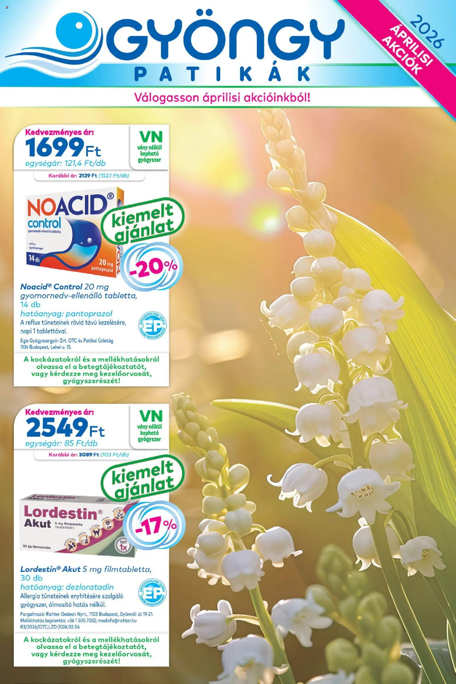 Gyöngy Patikák akciós ujság - amely érvényes a következő dátumtól: 01.04.2026 | Oldal: 1