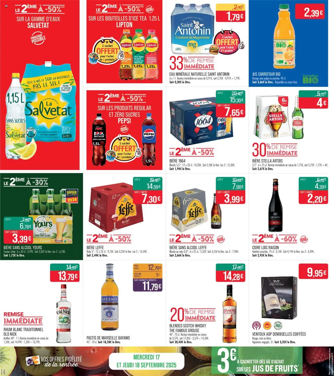  | Page: 14 | Produits: Alcool, Menthe, Bière, Thé