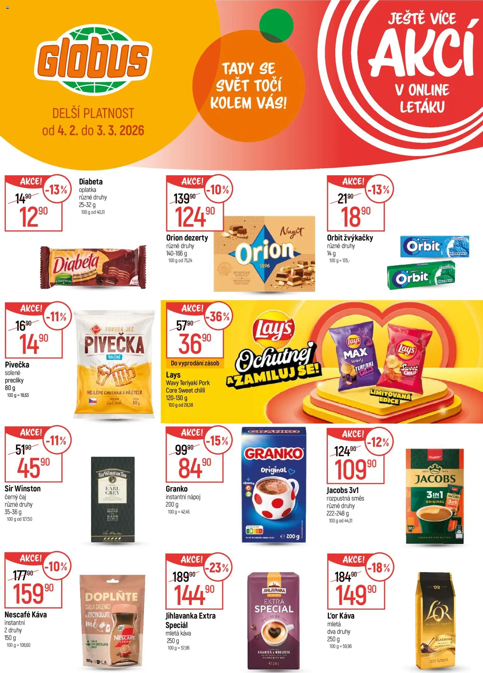 Globus leták - Praha Čakovice od 04.02.2026 | Strana: 34 | Produkty: Globus, Káva, Granko, Jacobs