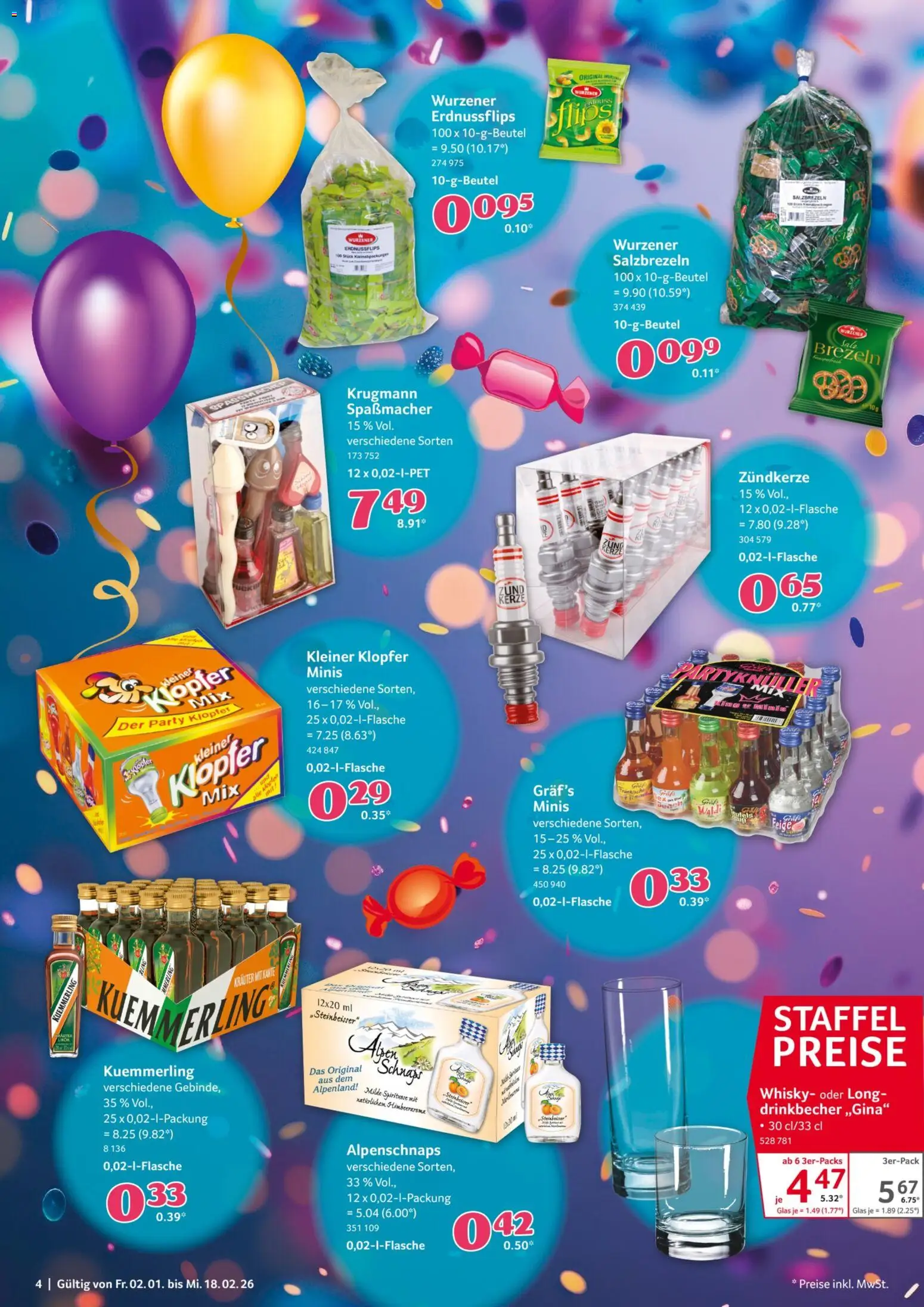 Selgros Karneval – gültig ab 02.01.2026 | Seite: 4 | Produkte: Whisky, Kuemmerling