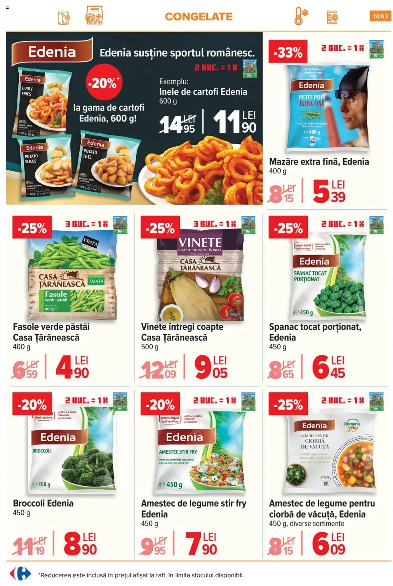 Noul catalog Carrefour – valabil de la 01.10.2025 | Pagină: 15 | Produse: Mazăre, Fasole verde, Cartofi, Legume