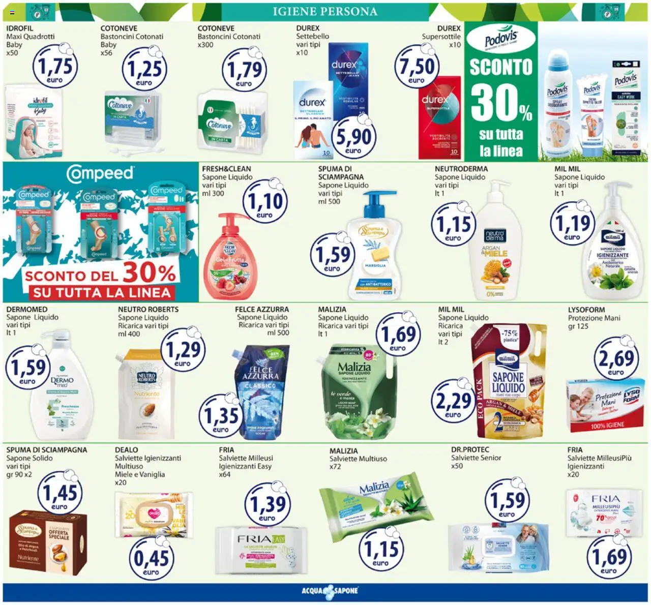Volantino Acqua e Sapone del 06.10.2025 | Pagina: 10 | Prodotti: Salviette igienizzanti, Sapone, Frutta, Menta