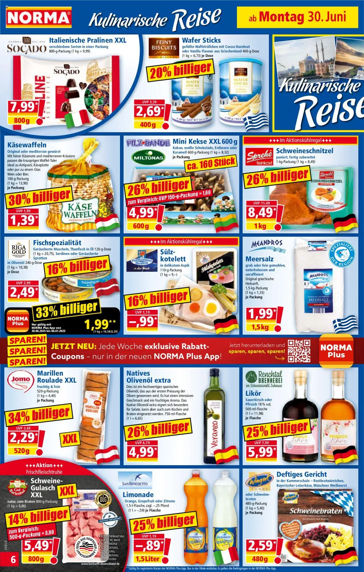 Norma Prospekt 	 - gültig ab dem 30.06.2025 | Seite: 7 | Produkte: Öl, Thunfisch, Weißwurst, Gulasch