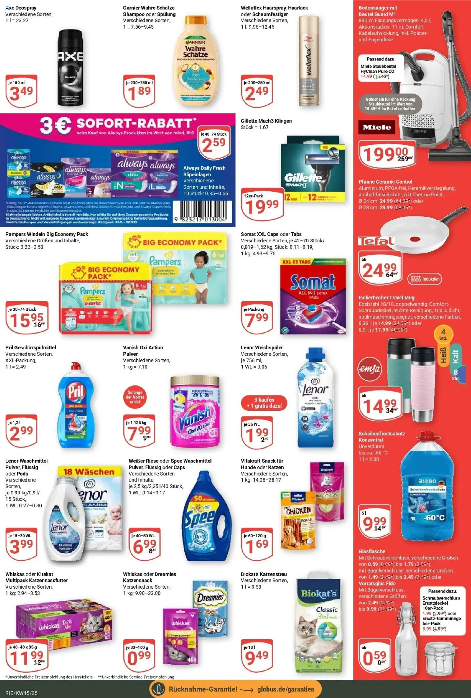 Globus prospekt Bochum-Riemke	 – gültig ab 02.11.2025 | Seite: 4 | Produkte: Shampoo, Spülung, Spee, Whiskas
