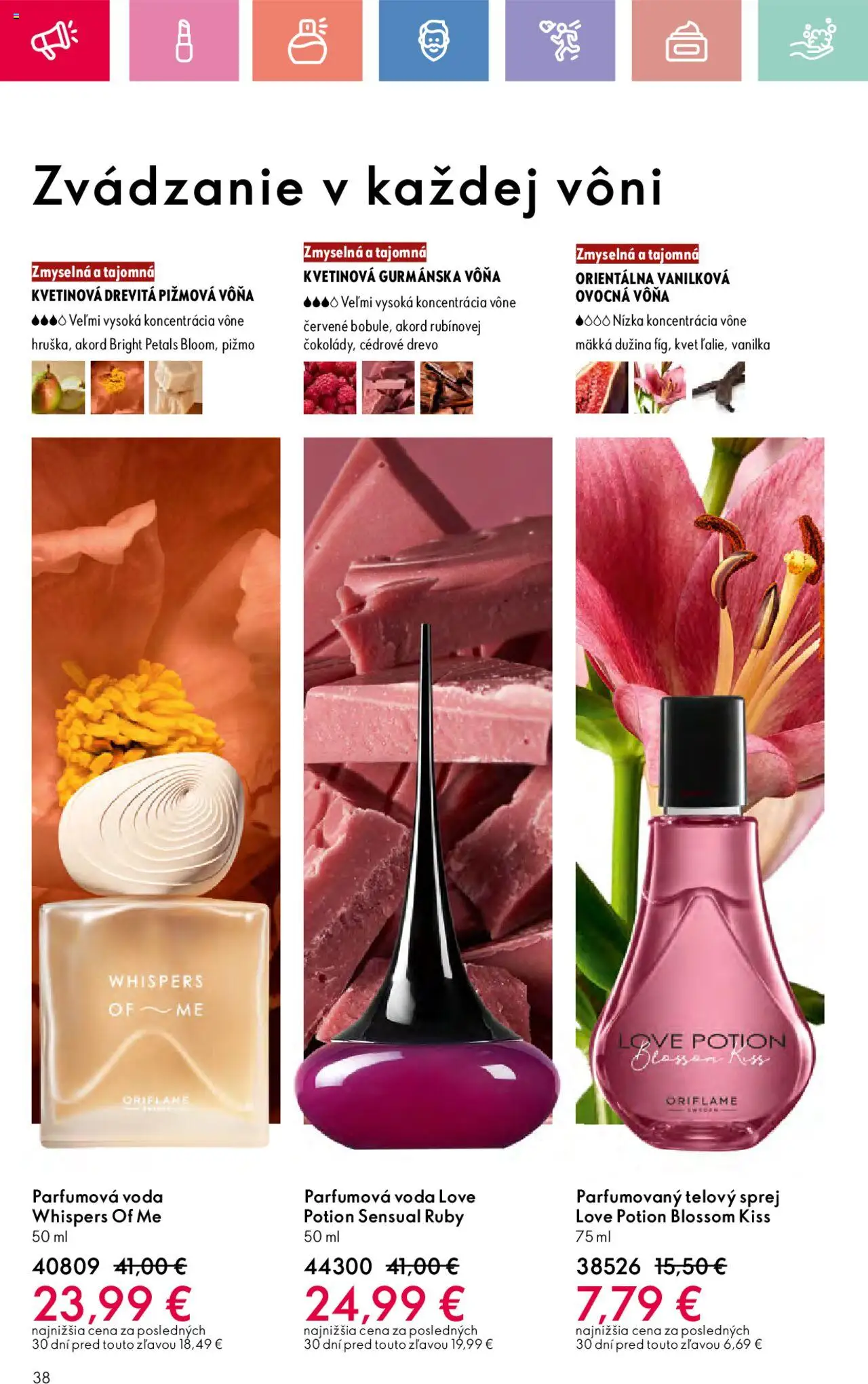 Katalóg Oriflame 12 2025 │ platný od 17.08.2025 | Strana: 38 | Produkty: Voda