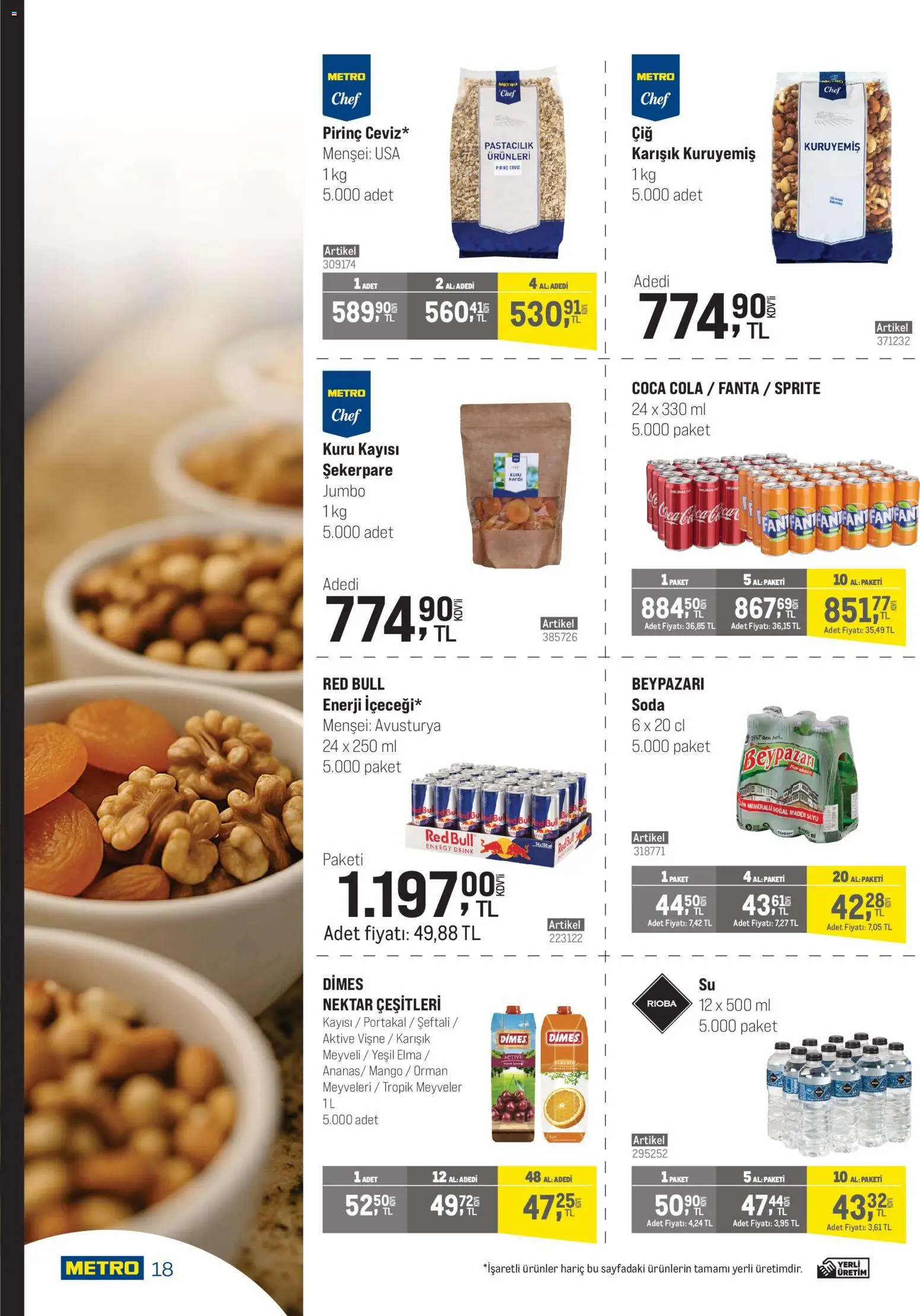 Metro - Şehir Otelleri - 17.12.2025 tarihinden itibaren geçerlidir | Sayfa: 18 | Ürünler: Elma, Pirinç, Mango, Maden suyu