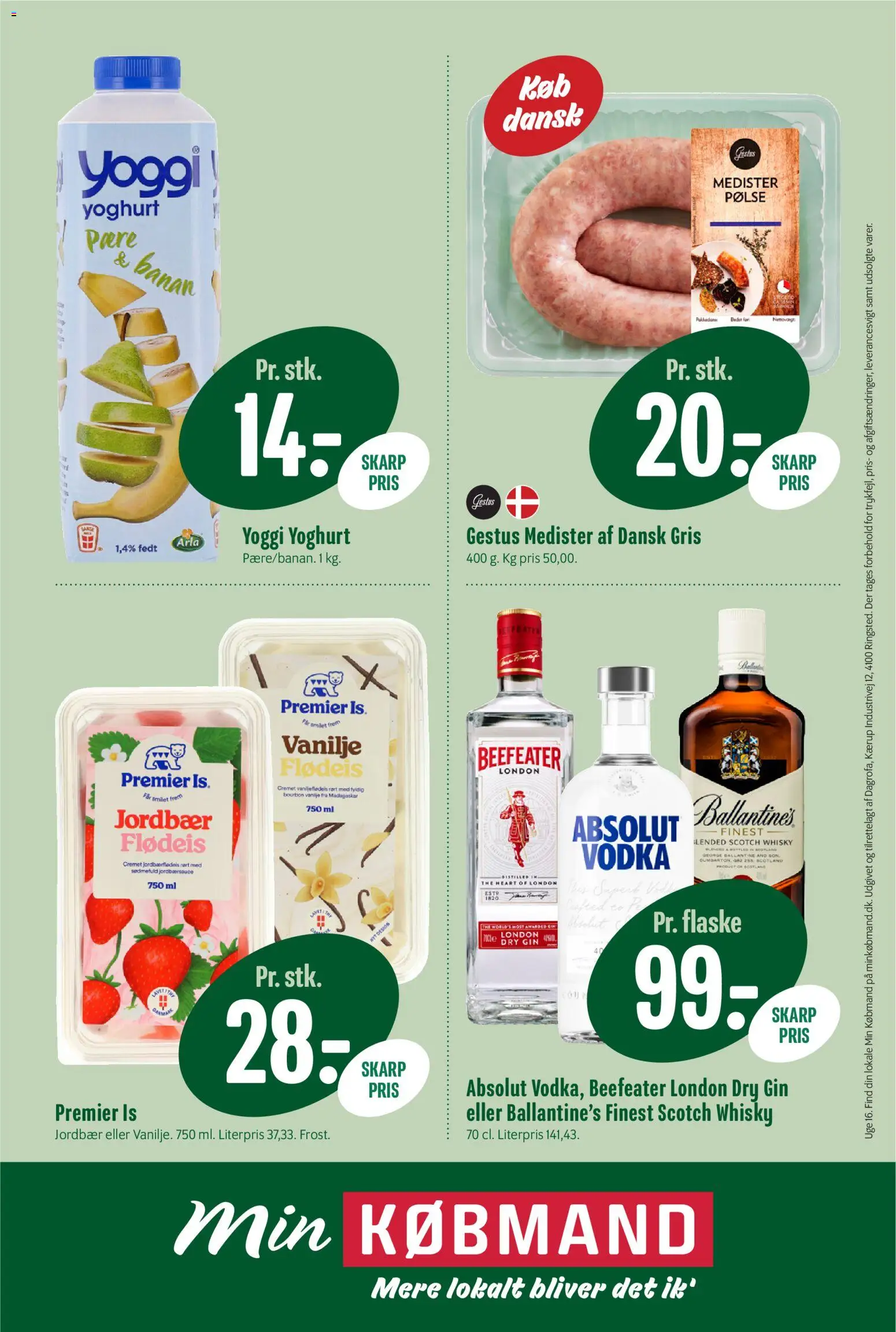 Min Købmand tilbudsavis – gyldig fra 10.04.2026 | Side: 8 | Produkter: Yoghurt, Jordbær, Whisky, Is