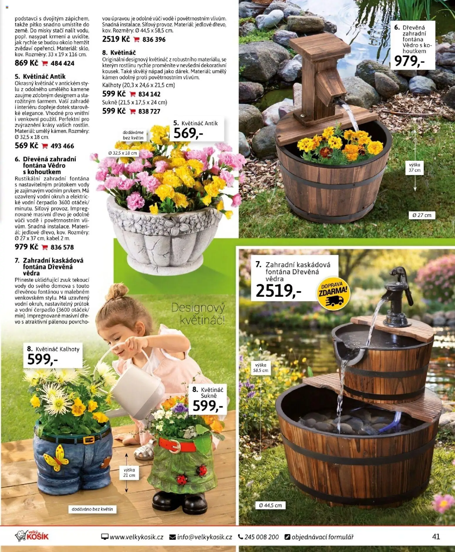 Velký Košík katalog duben 2026 od 01.04.2026 | Strana: 41 | Produkty: Kabel, Vodní čerpadlo, Květináč, Čerpadlo