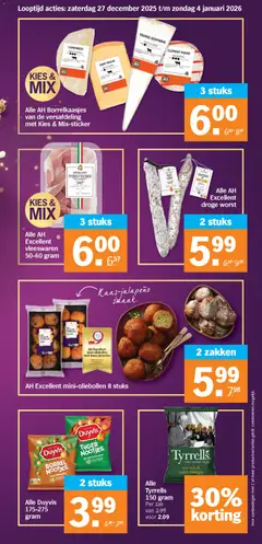 Alle AH Excellent vleeswaren 50-60 gram, Selection of meat products, 50-60 gram - Voorbeeld van een folder van Albert Heijn, geldig van 27.12.2025 | Pagina: 8