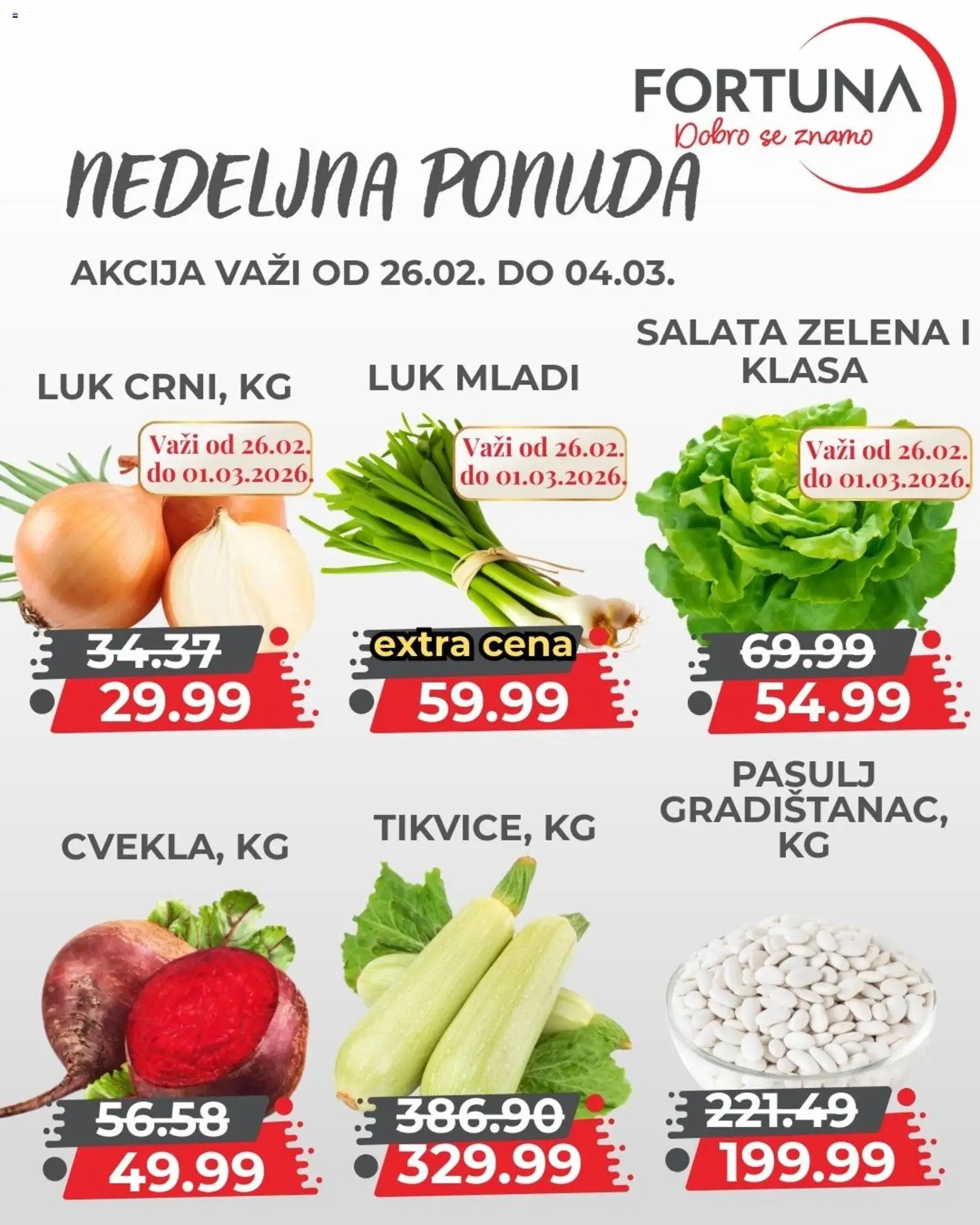 Fortuna Market katalog - važi od 26.02.2026 | Strana: 3 | Proizvode: Pasulj, Salata