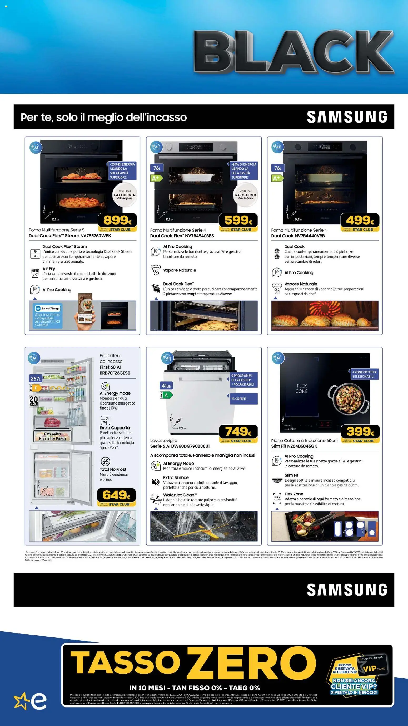 Volantino Euronics del 13.11.2025 | Pagina: 401 | Prodotti: Compressore, Frigorifero, Forno, Frigorifero da incasso