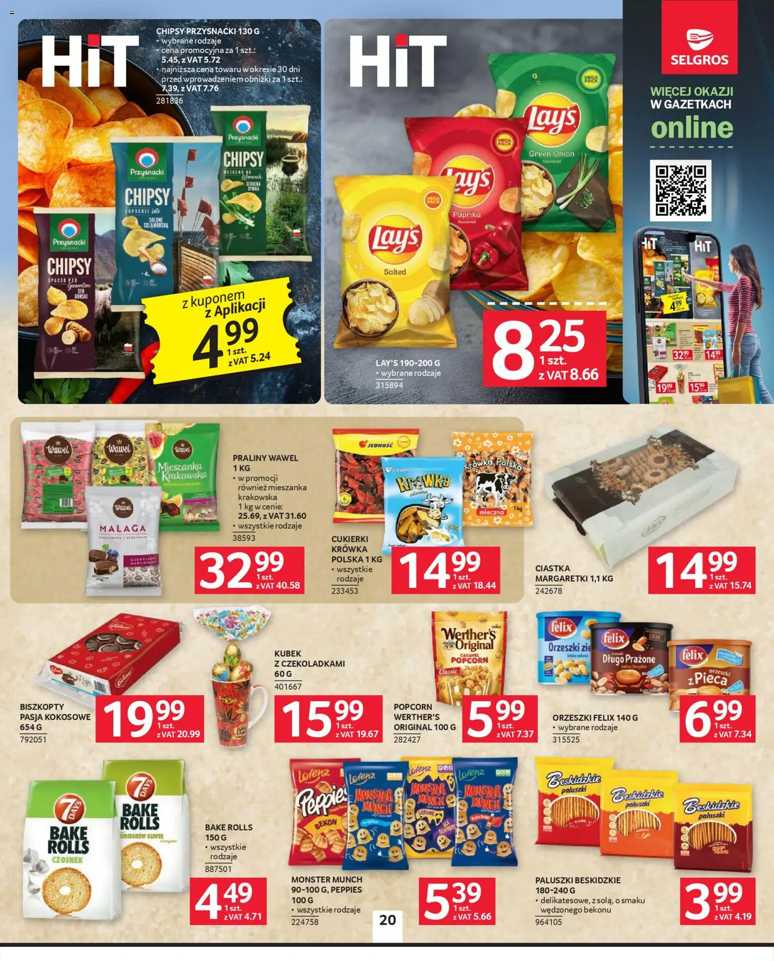 Selgros cash&carry Gazetka od 19.02.2026 | Strona: 20 | Produkty: Czosnek, Chipsy, Ketchup, Ciastka