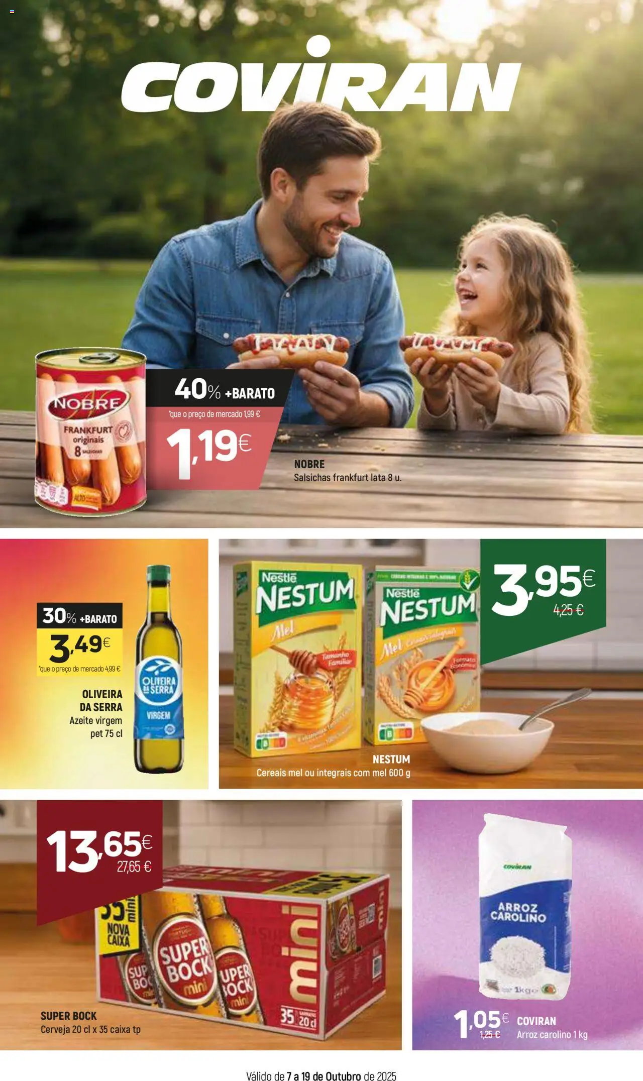 Coviran folheto │ válido de 07.10.2025 | Página: 1 | Produtos: Azeite, Super bock, Caixa, Arroz