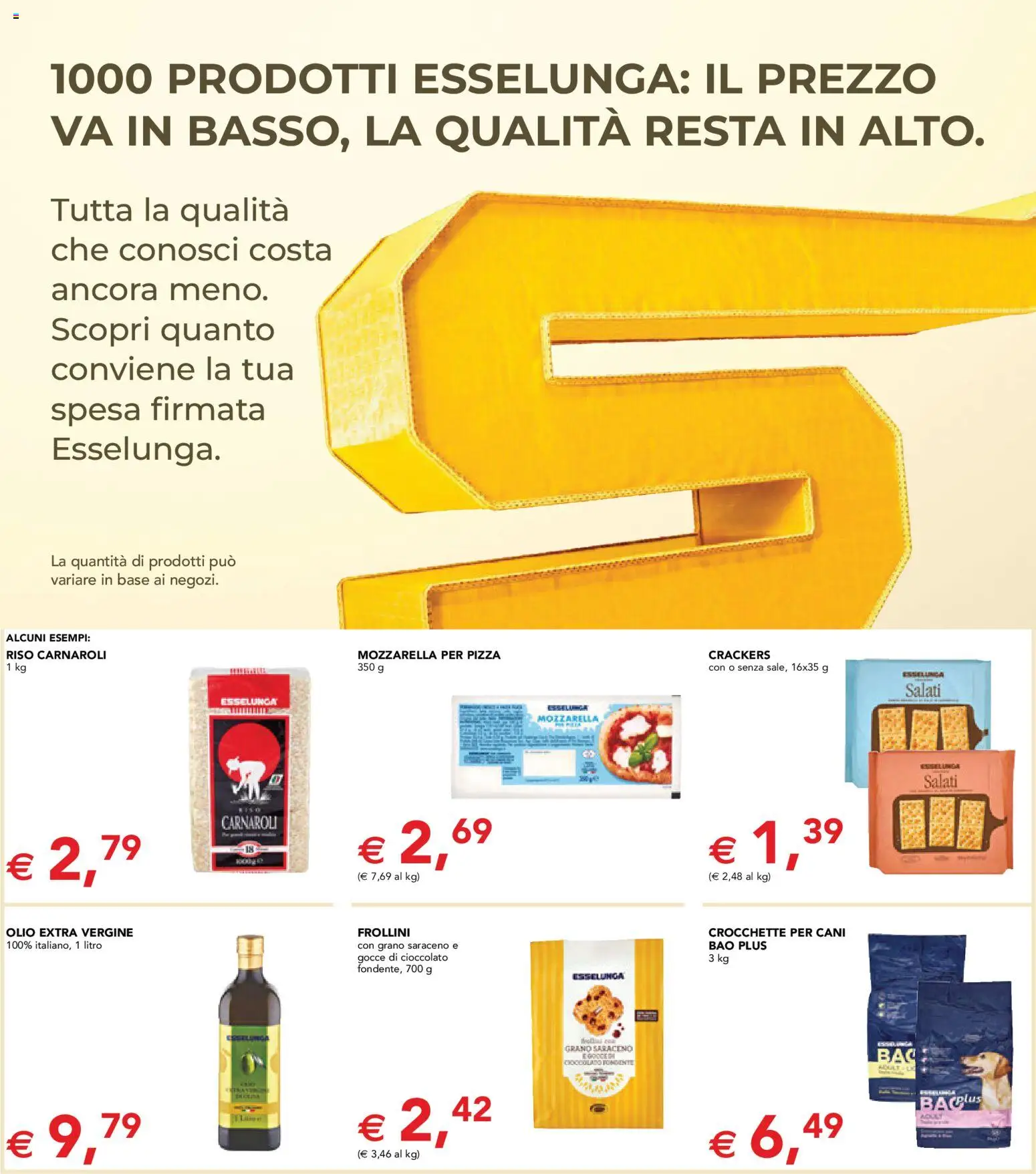 Volantino Esselunga S del 23.10.2025 | Pagina: 2 | Prodotti: Cioccolato, Pizza, Crocchette, Crackers