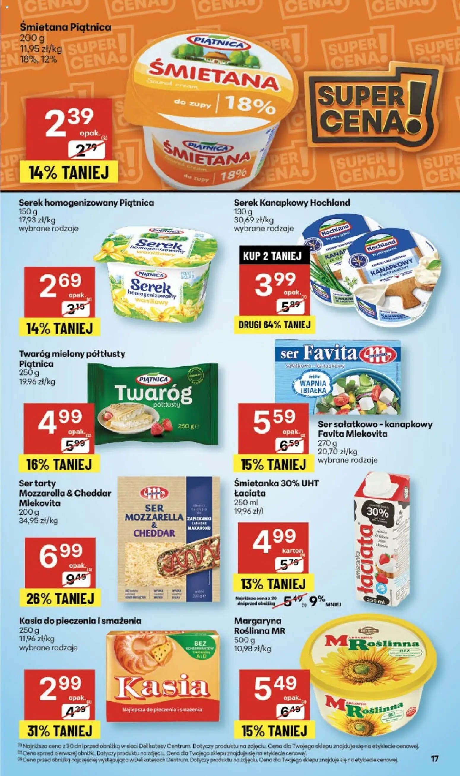 Delikatesy Centrum Gazetka od 06.11.2025 | Strona: 17 | Produkty: Serek homogenizowany, Ser favita, Ser, Śmietana