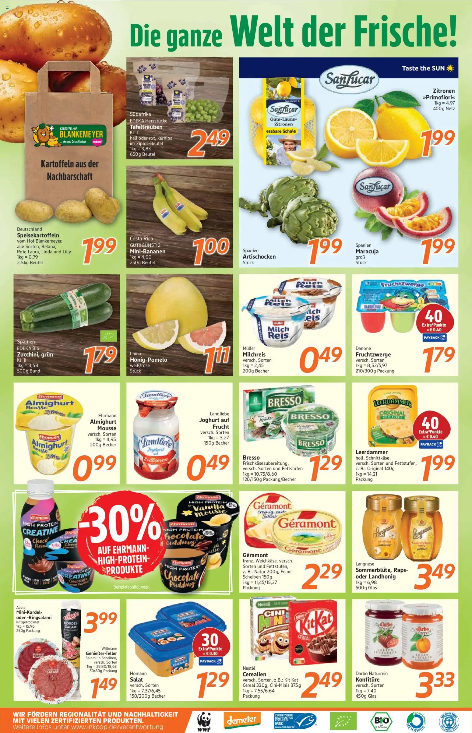 Inkoop Prospekt – gültig ab 16.03.2026 | Seite: 2 | Produkte: Geramont, Langnese, Pudding, Leerdammer