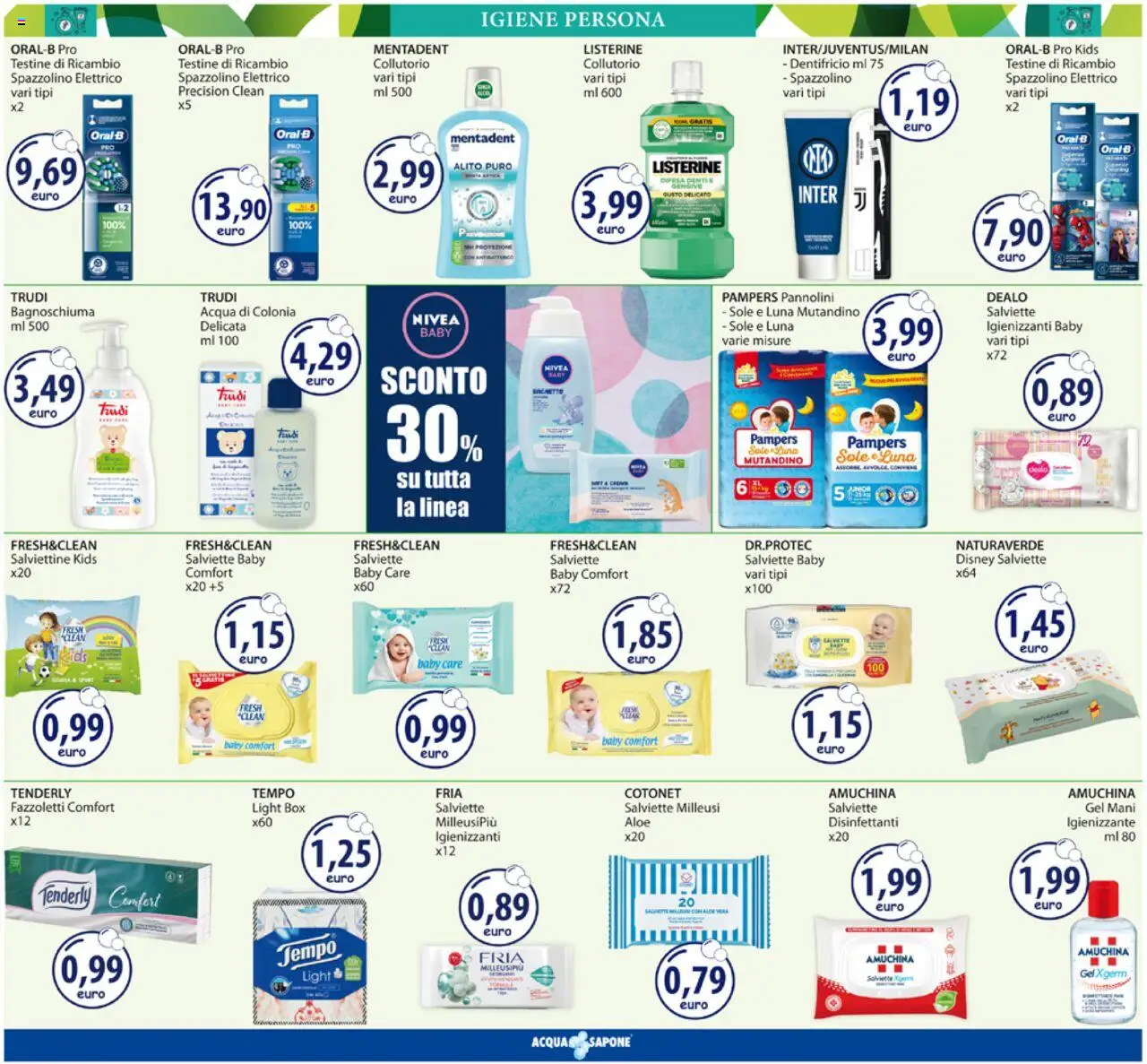 Volantino Acqua e Sapone del 20.10.2025 | Pagina: 9 | Prodotti: Pannolini, Bagnoschiuma, The, Aloe vera