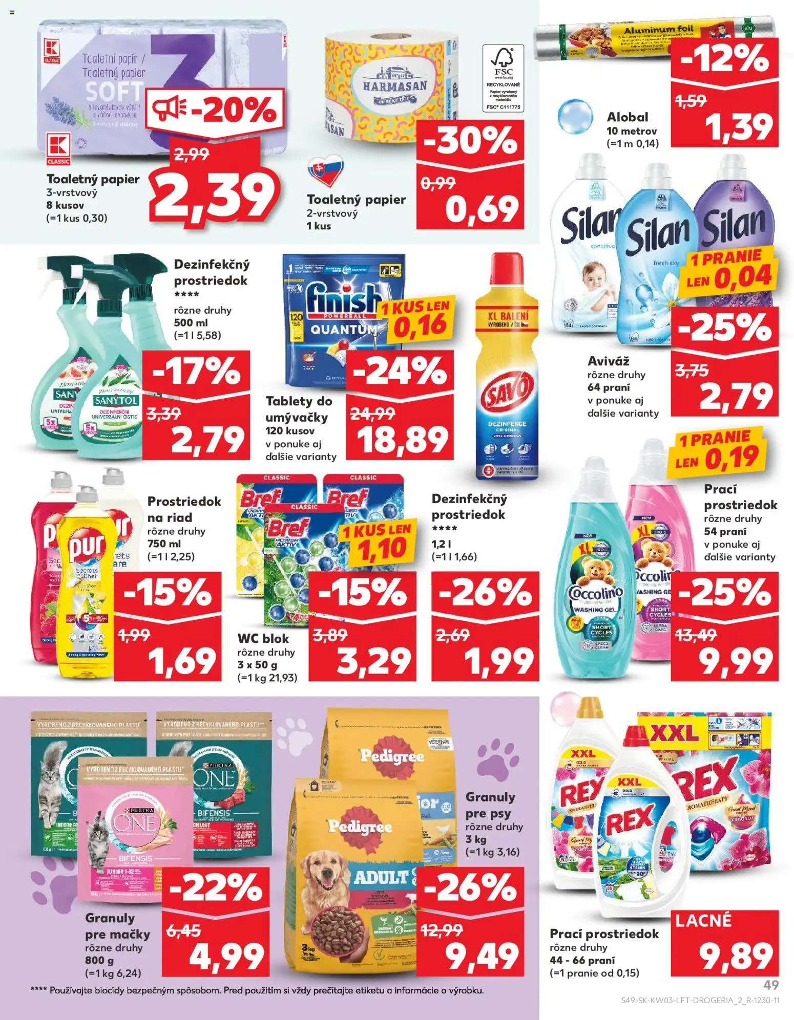 Kaufland SK akciós ujság - amely érvényes a következő dátumtól: 15.01.2026 | Oldal: 49 | Termékek: WC