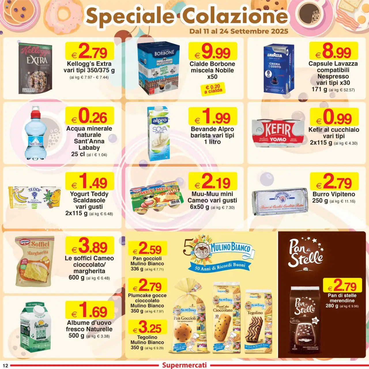 Volantino Sì con Te del 11.09.2025 | Pagina: 12 | Prodotti: Acqua, Plumcake, Lavazza, Cialde borbone