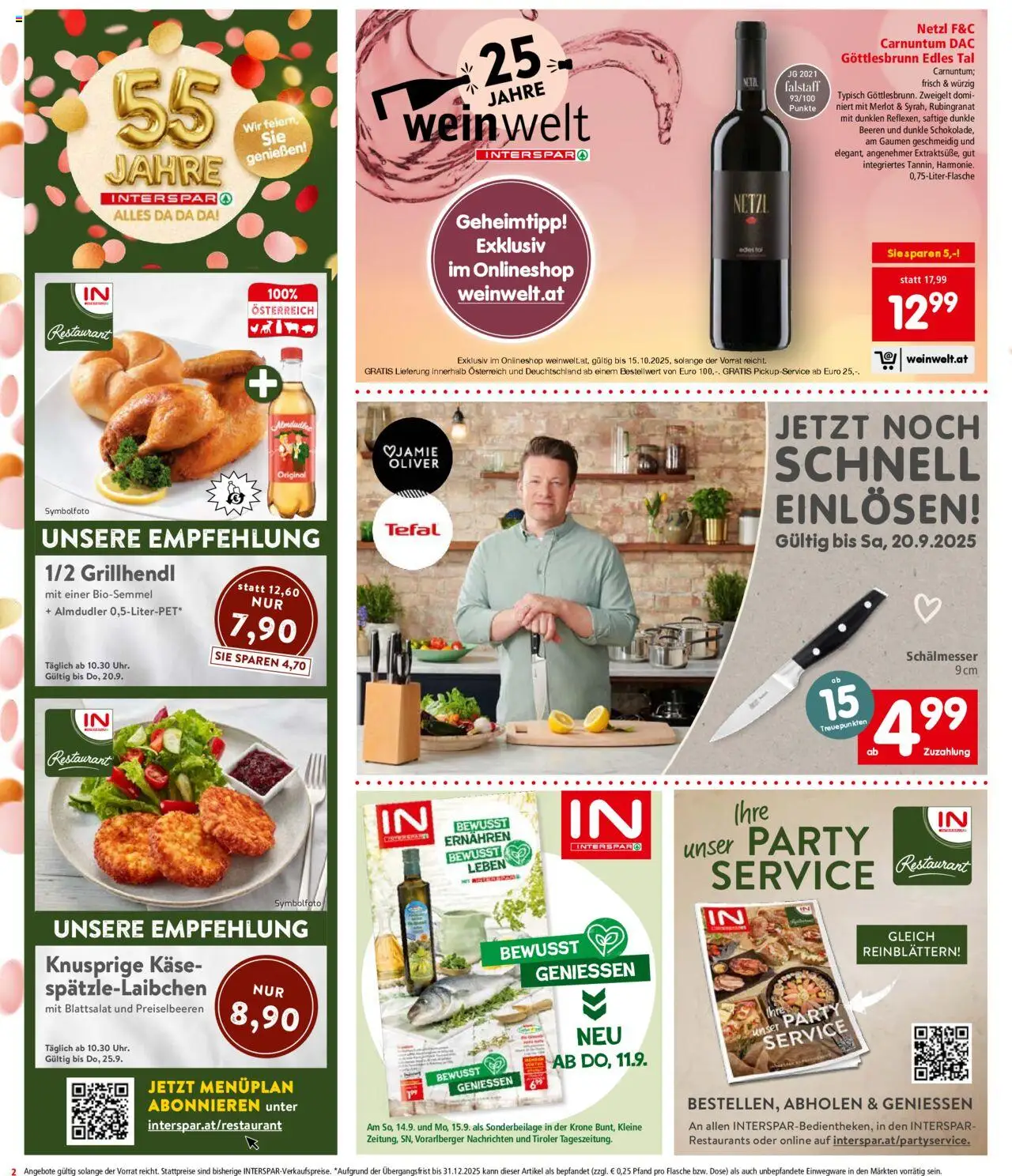 Interspar Flugblatt - Wien gültig ab 11.09.2025 | Seite: 2 | Produkte: Käse