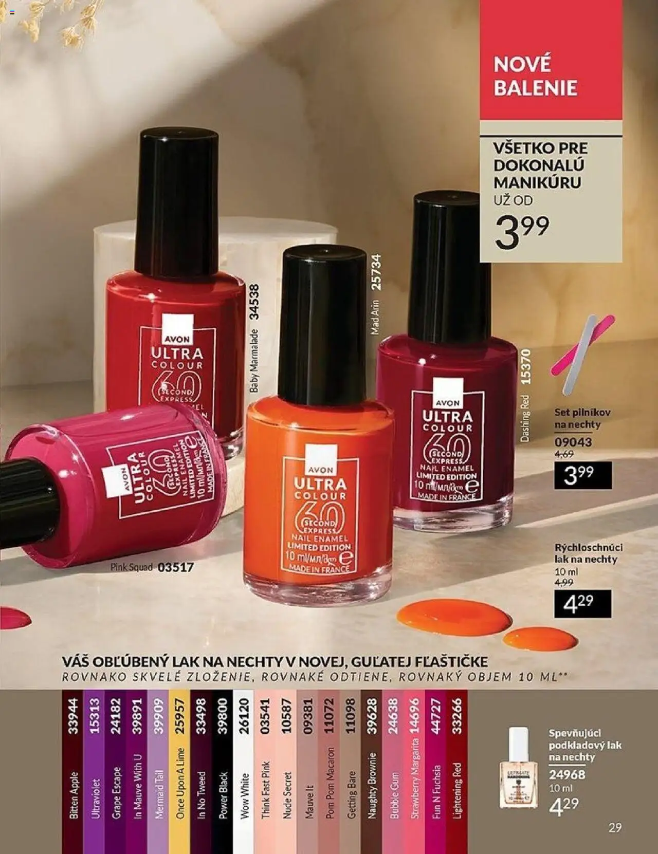 Nové Avon akcie – leták je platný od 01.10.2025 | Strana: 29 | Produkty: Apple, Lak na nechty
