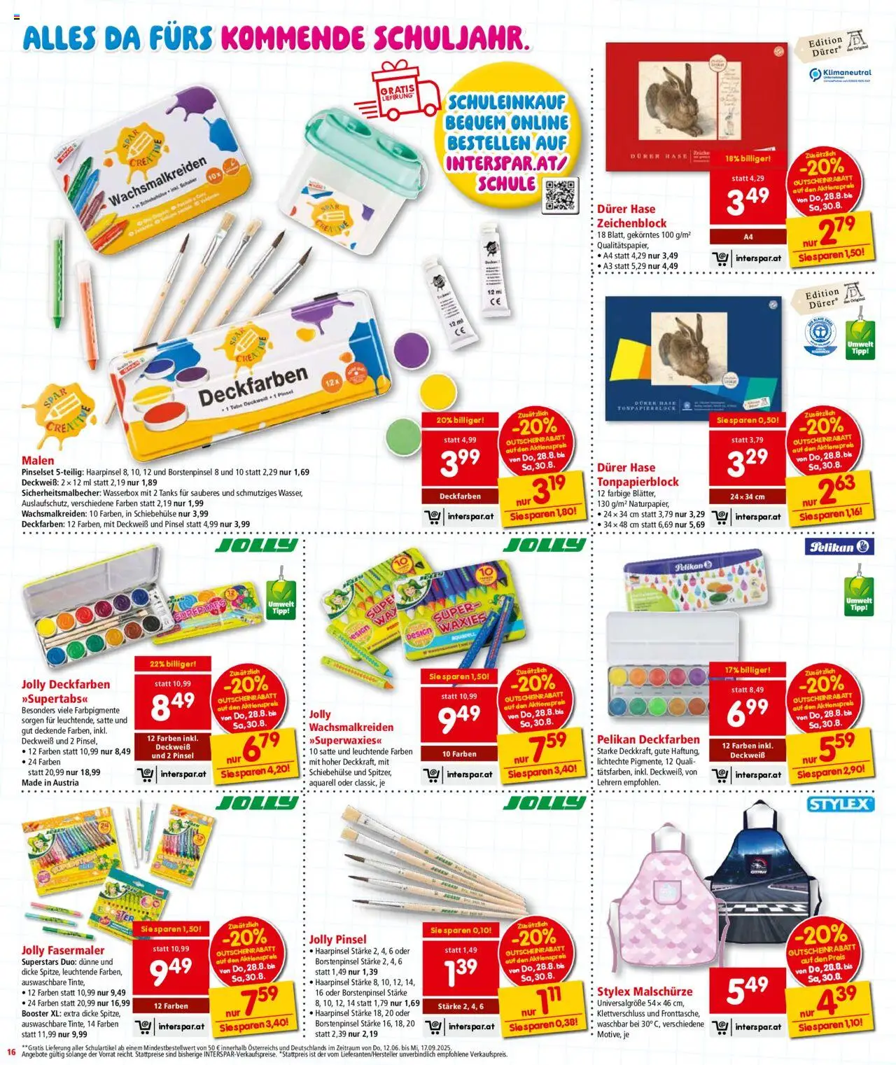 Interspar Flugblatt - Vorarlberg gültig ab 28.08.2025 | Seite: 16 | Produkte: Pinsel