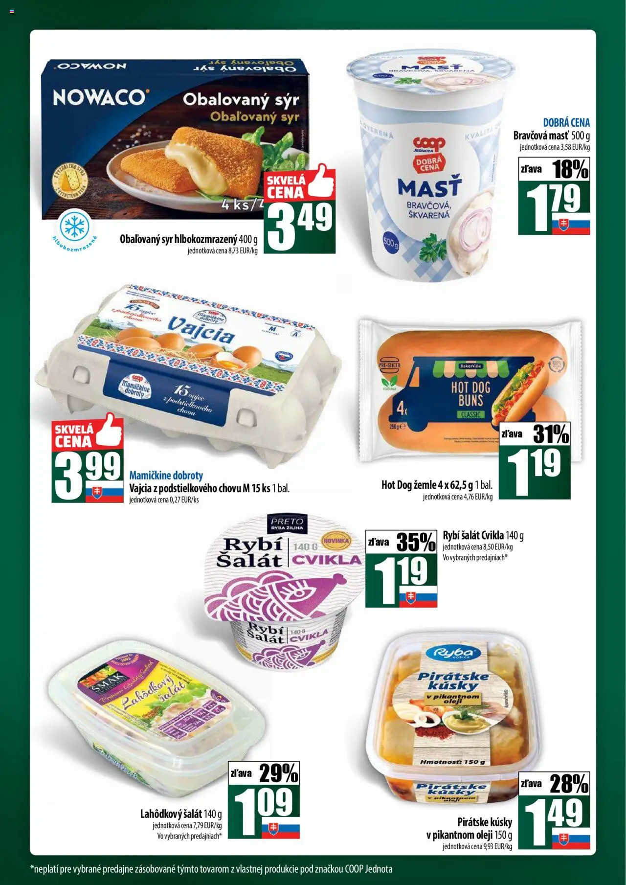 COOP Jednota široká ponuka │ platný od 31.07.2025 | Strana: 16 | Produkty: Syr, Ryba, Cvikla, Šalát