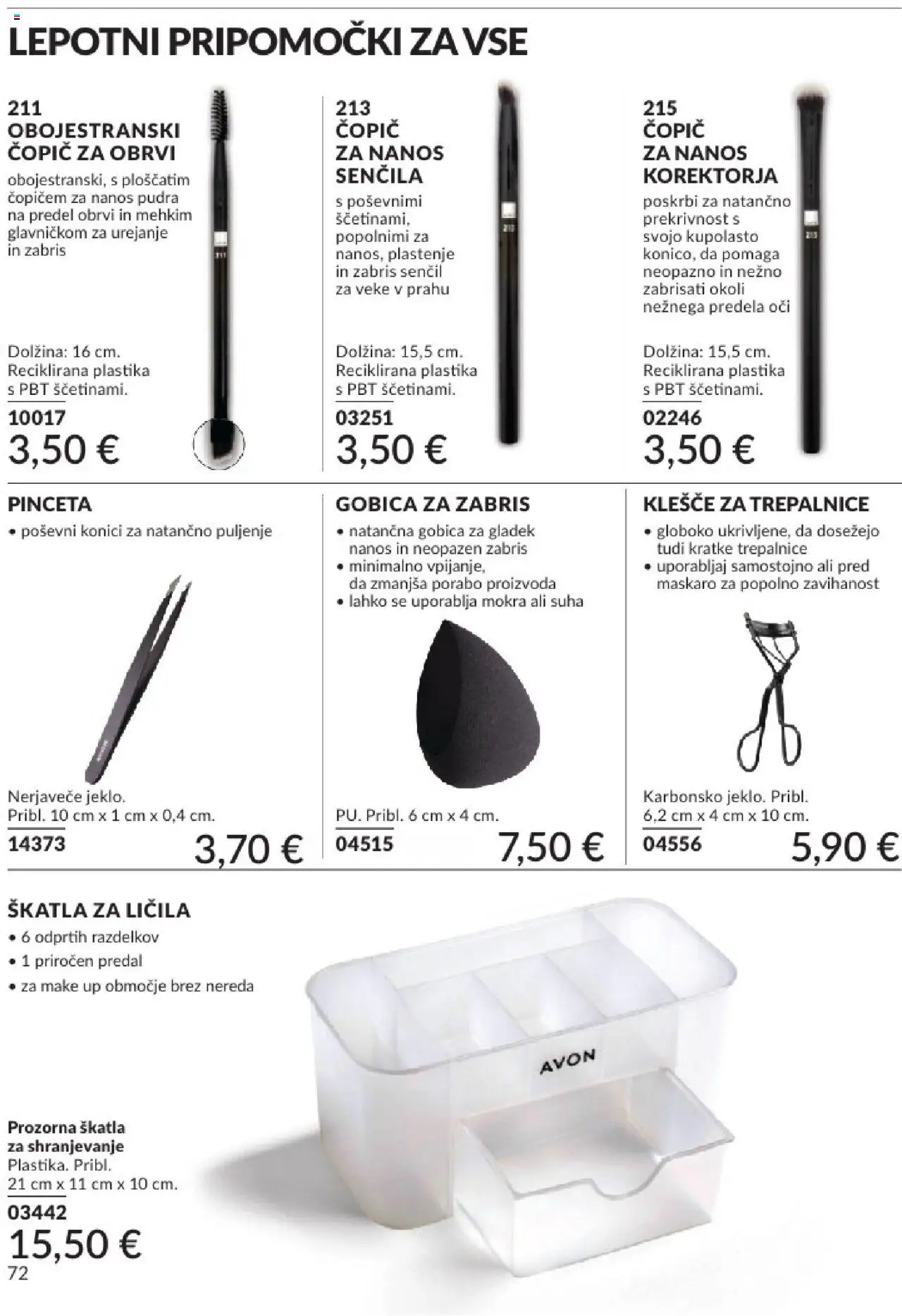 Avon katalog │ velja od 31.07.2025 | Stran: 72 | Izdelki: Skatla, Licila, Copic, Gobica