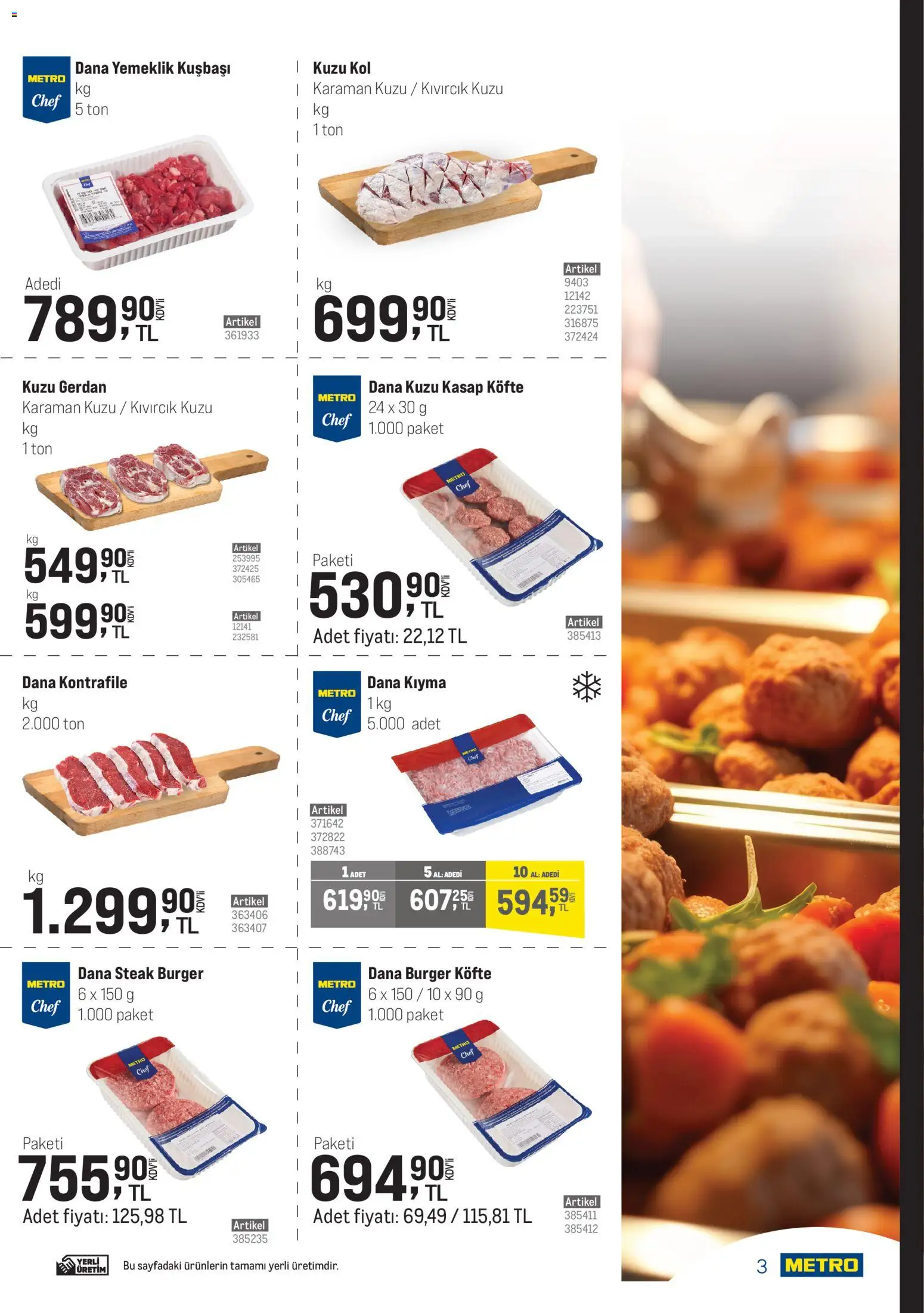 Metro - Şehir Otelleri - 24.12.2025 tarihinden itibaren geçerlidir | Sayfa: 3 | Ürünler: Kıyma
