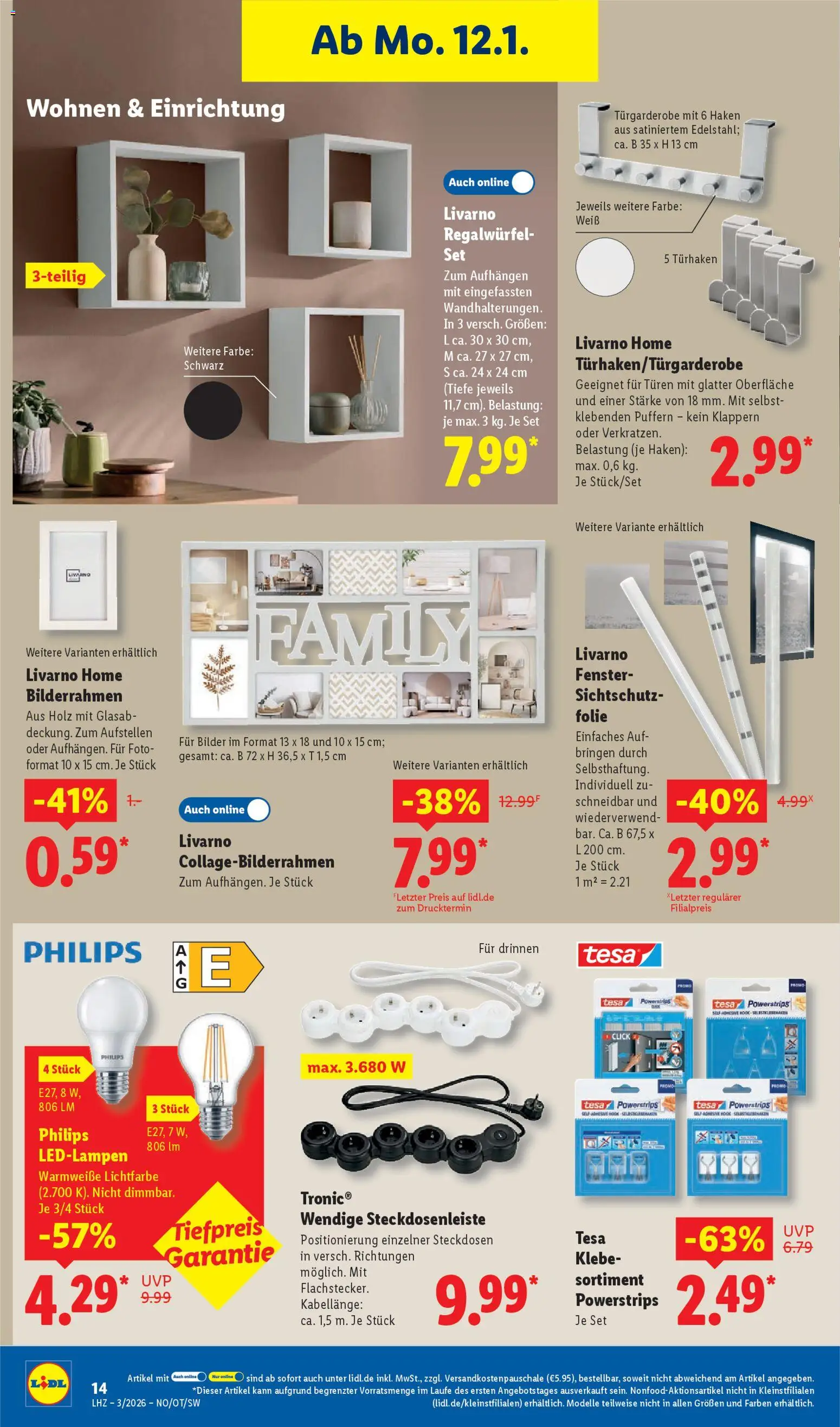 Lidl Prospekt Kornwestheim – gültig ab 12.01.2026 | Seite: 32 | Produkte: Philips, Bilder, Bilderrahmen