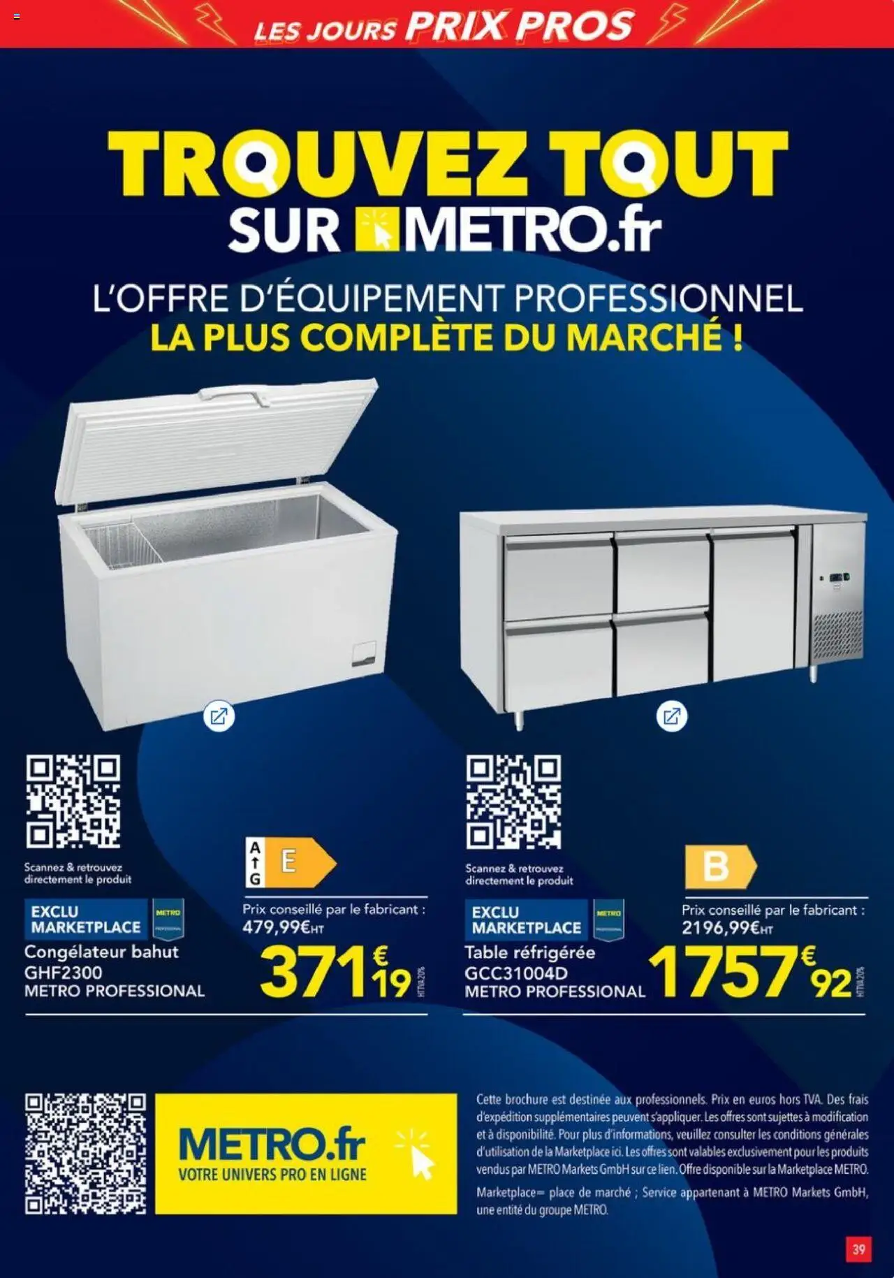  | Page: 39 | Produits: Congélateur, Table
