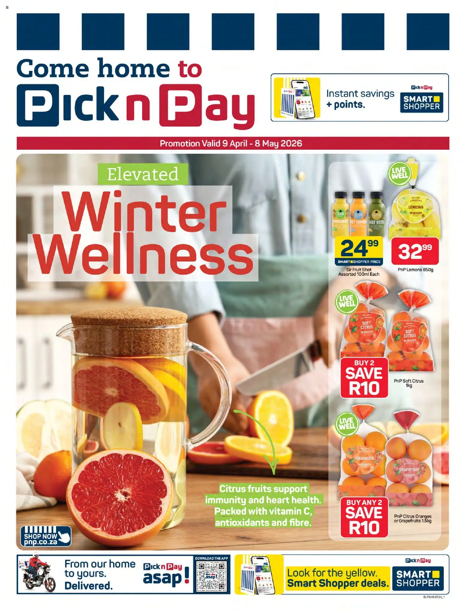 New Pick n Pay catalogue – valid from 09.04.2026 | Page: 1 | Products: Oranges, Grapefruit, Fruit