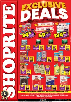 Shoprite specials catalogue – valid from 27.10.2025