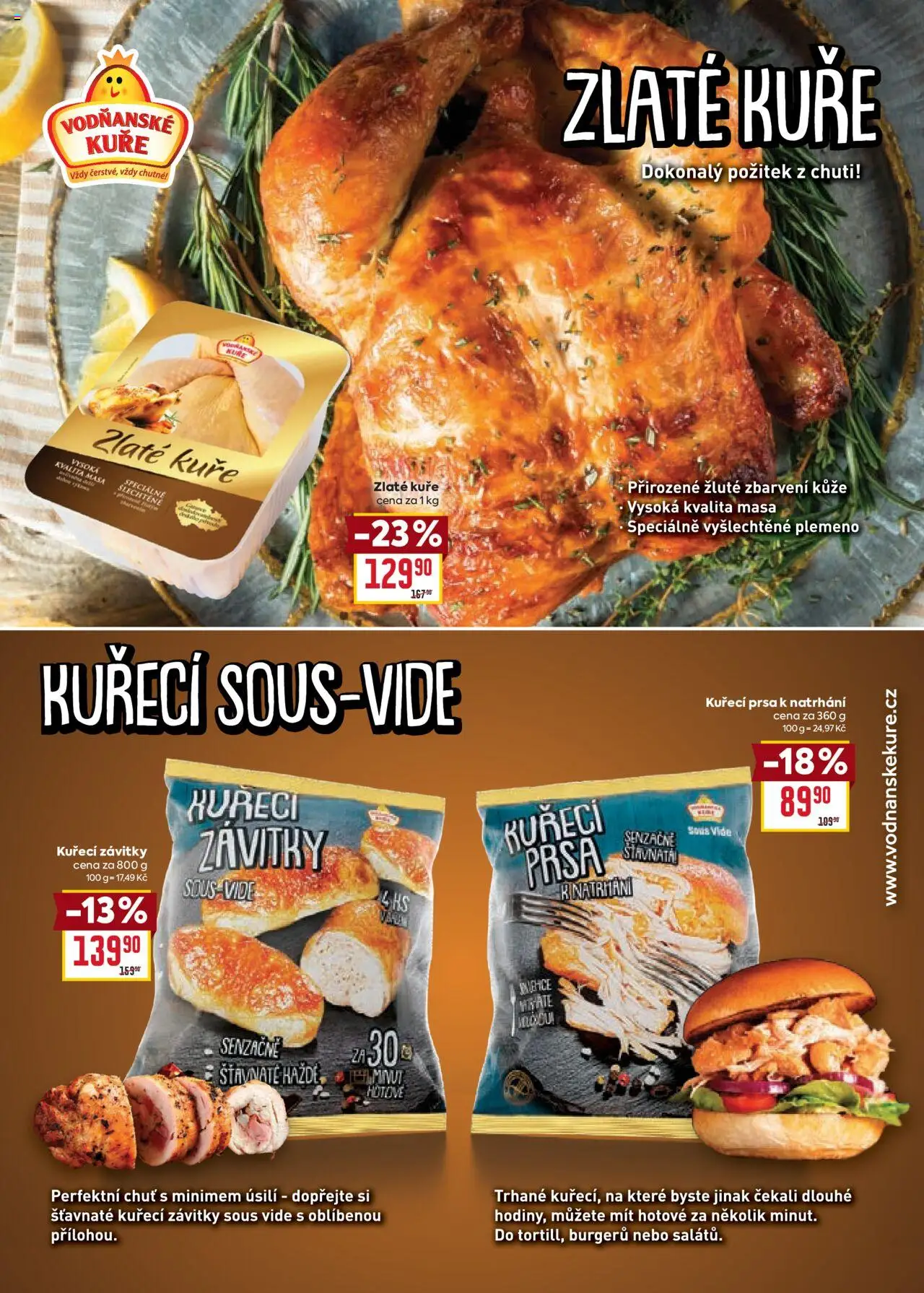 Billa leták - Partneři od 13.08.2025 | Strana: 3 | Produkty: Kuřecí prsa, Sous vide, Kuře, Zlaté kuře
