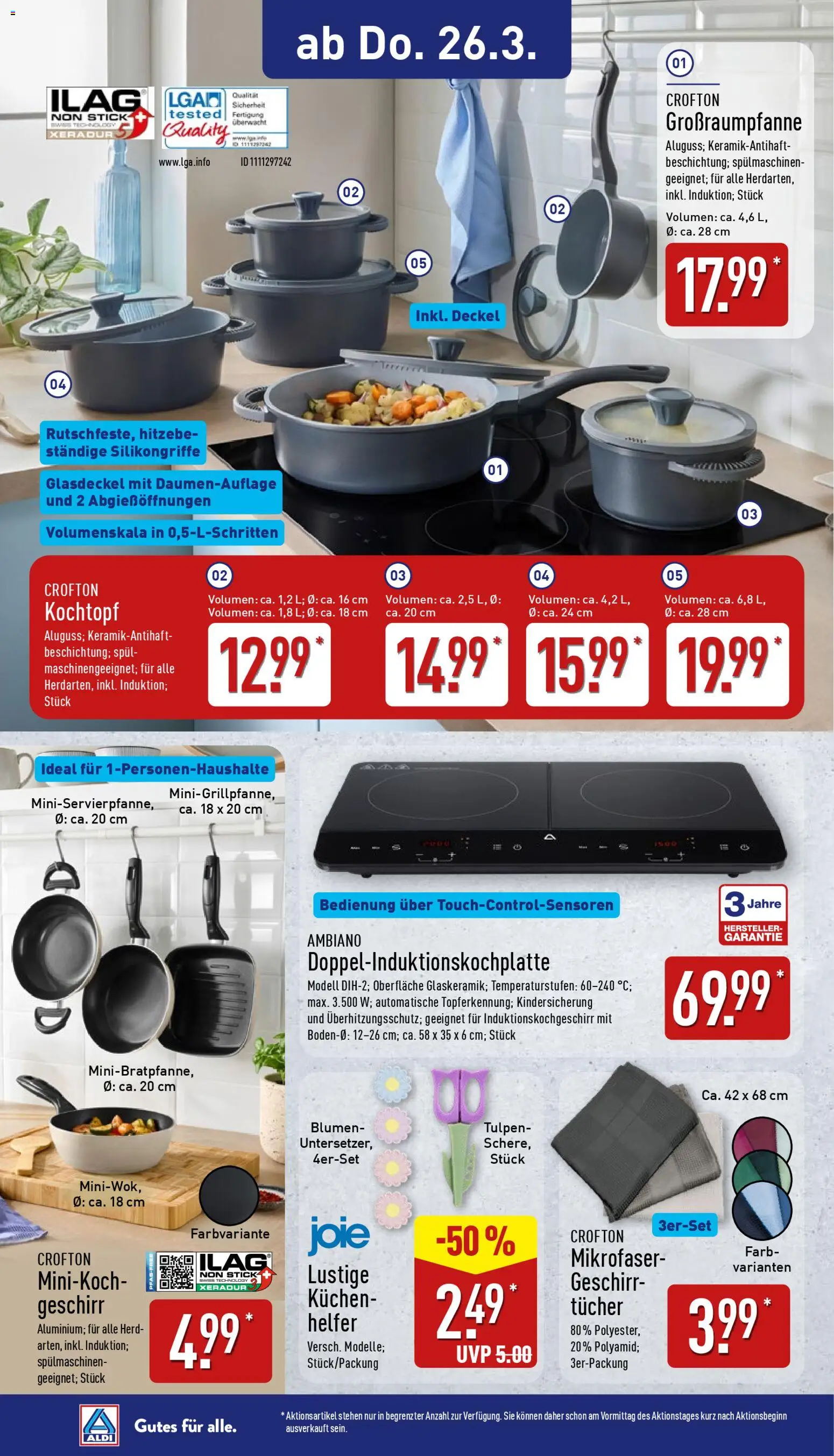 Aldi Ausblick – gültig ab 23.03.2026 | Seite: 13 | Produkte: Herd, Blumen, Kuchen