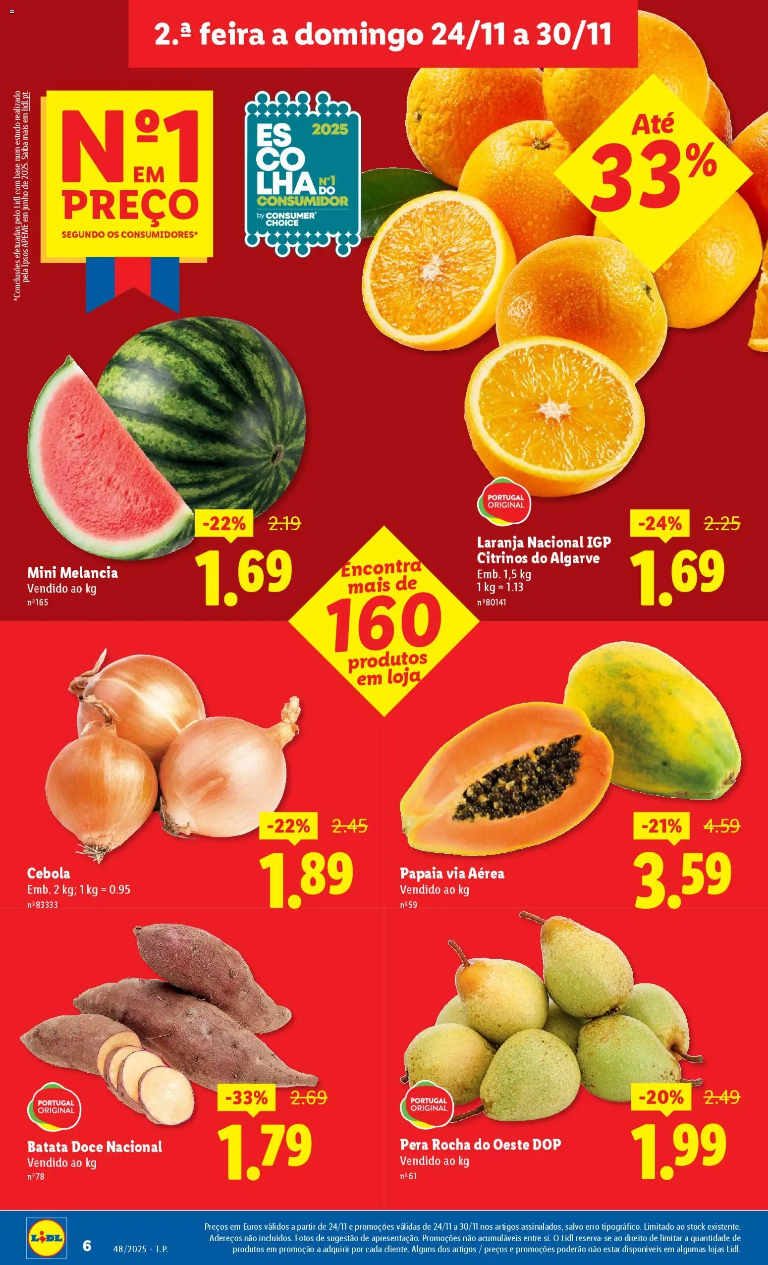 Lidl Black Friday │ válido de 24.11.2025 | Página: 6 | Produtos: Batata, Base, Cebola, Melancia
