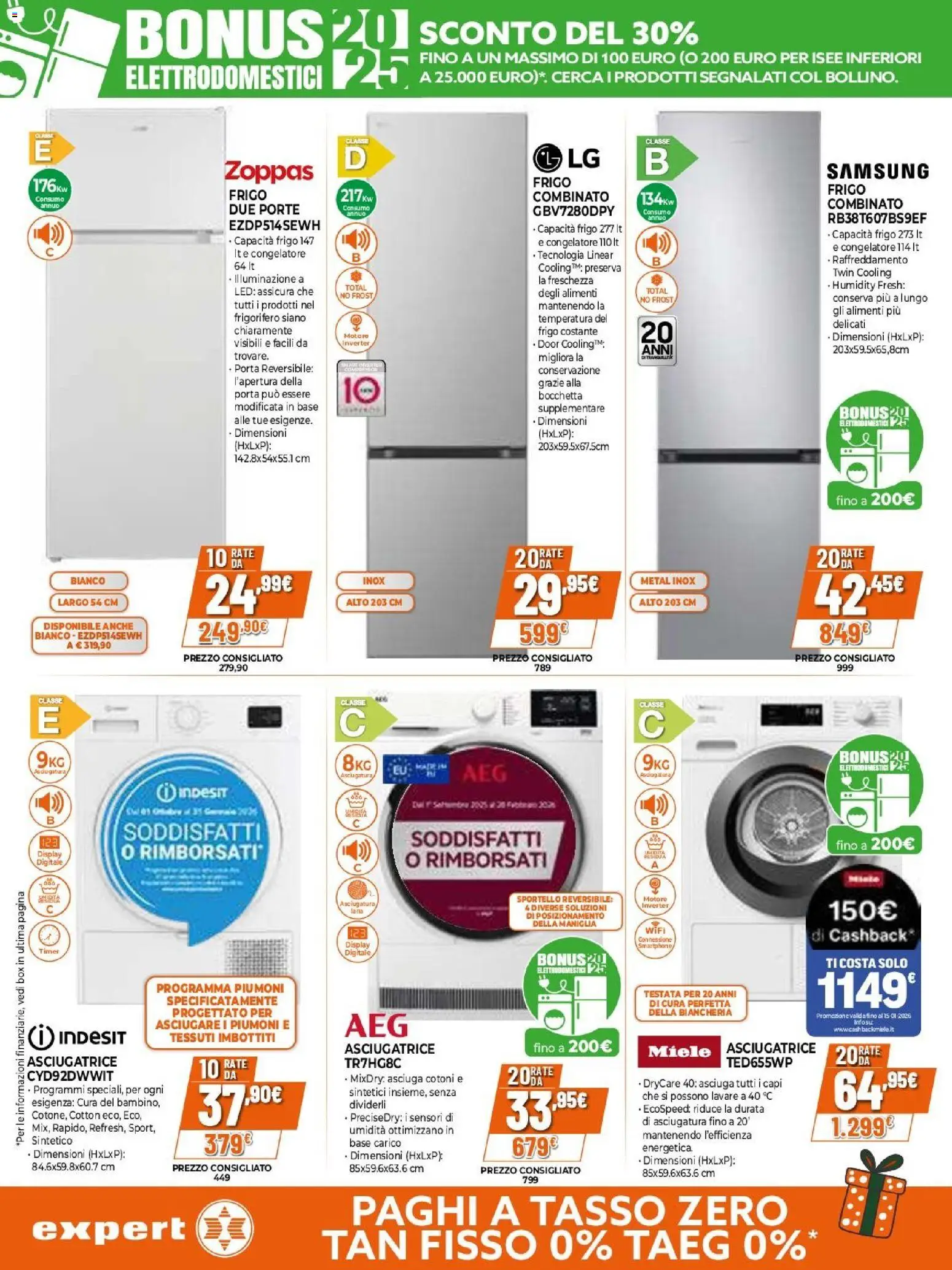 Volantino Expert del 02.12.2025 | Pagina: 23 | Prodotti: Smartphone, Frigorifero, Congelatore, Miele