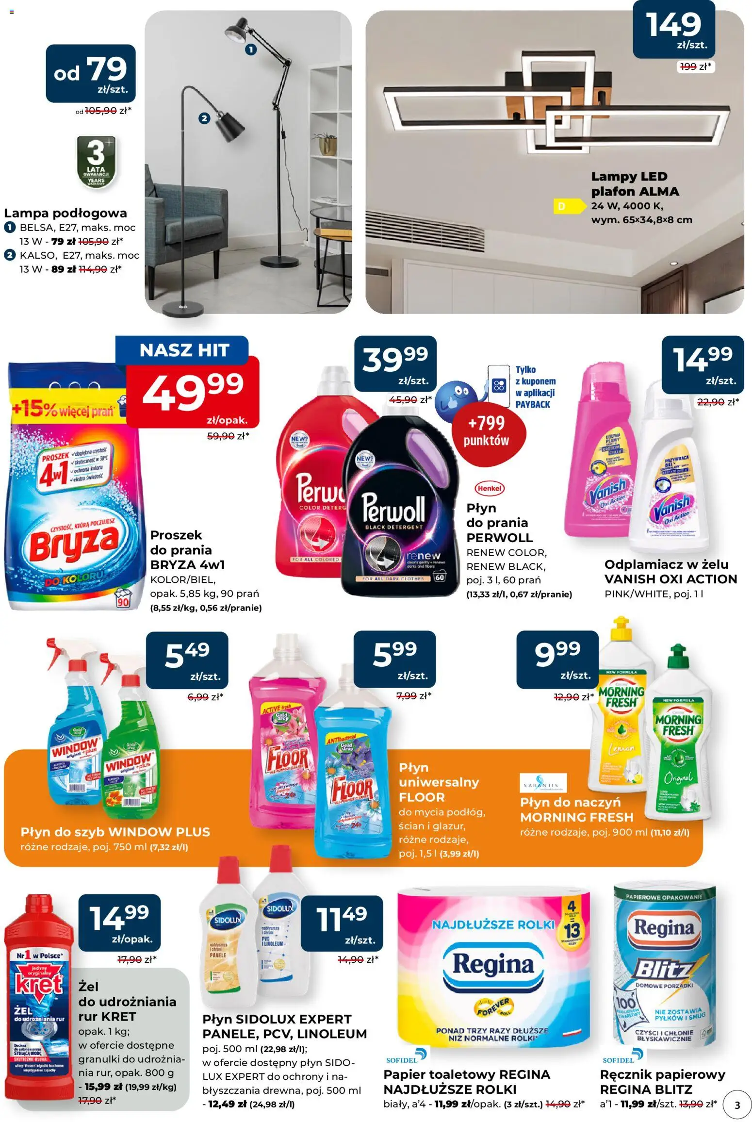 Mrówka Gazetka - Chrzanów od 06.11.2025 | Strona: 3 | Produkty: Vanish, Lampa, Odplamiacz, Ręcznik papierowy