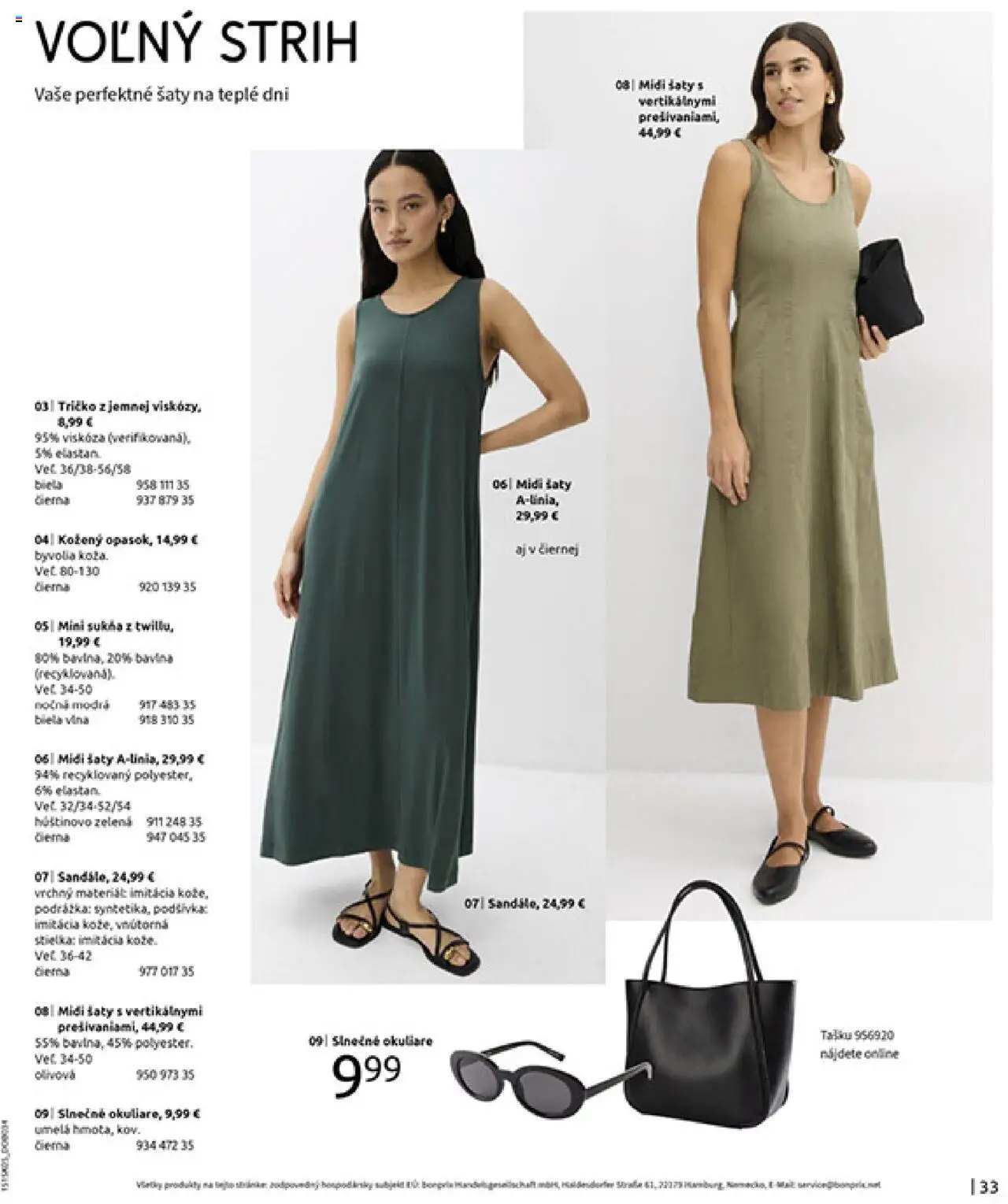 Bonprix katalóg dovolenkové essential kúsky │ platný od 17.06.2025 | Strana: 35 | Produkty: Šaty, Tričko, Okuliare