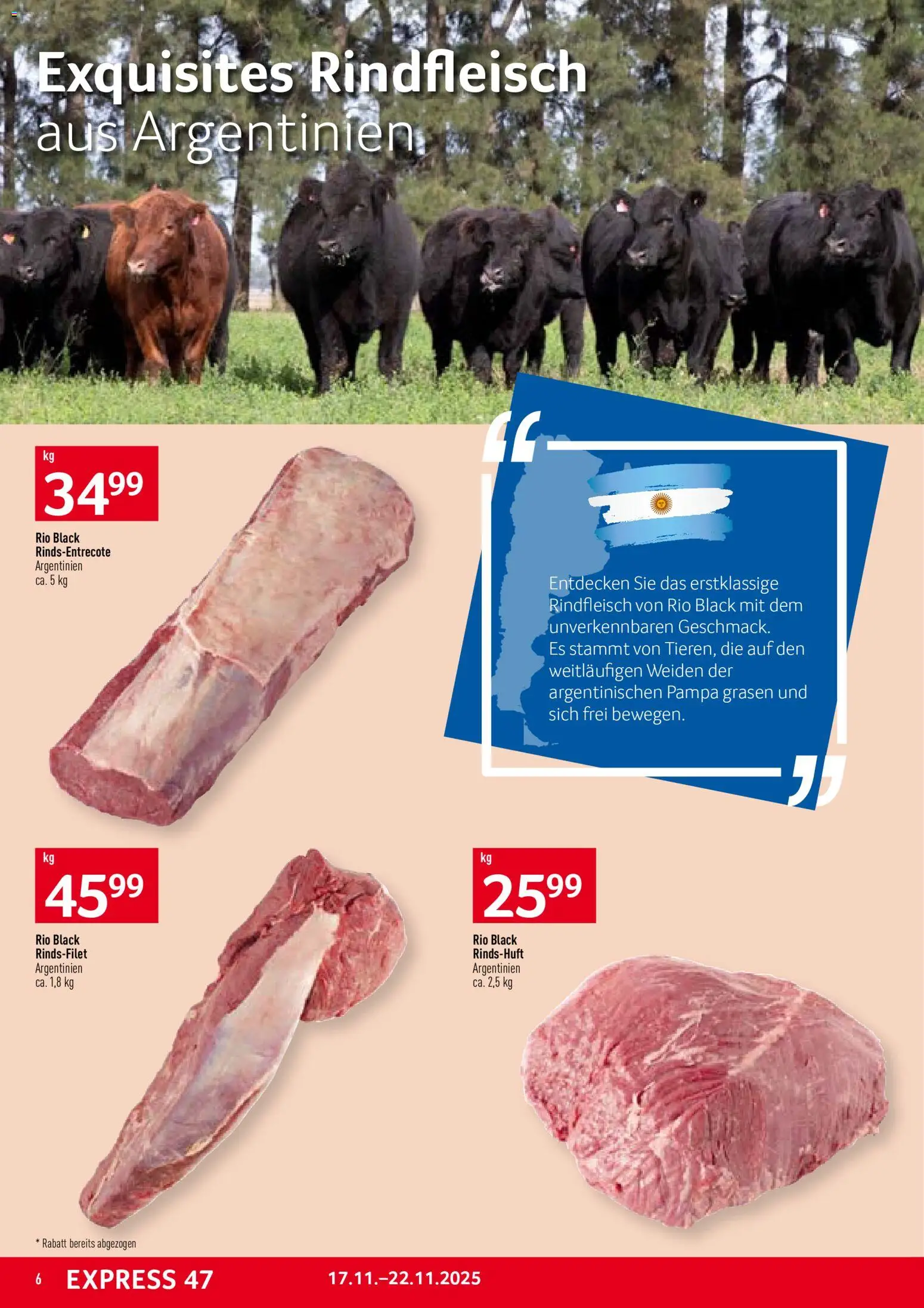 Prodega Aktionen – gültig ab 17.11.2025 | Seite: 6 | Produkte: Rindfleisch