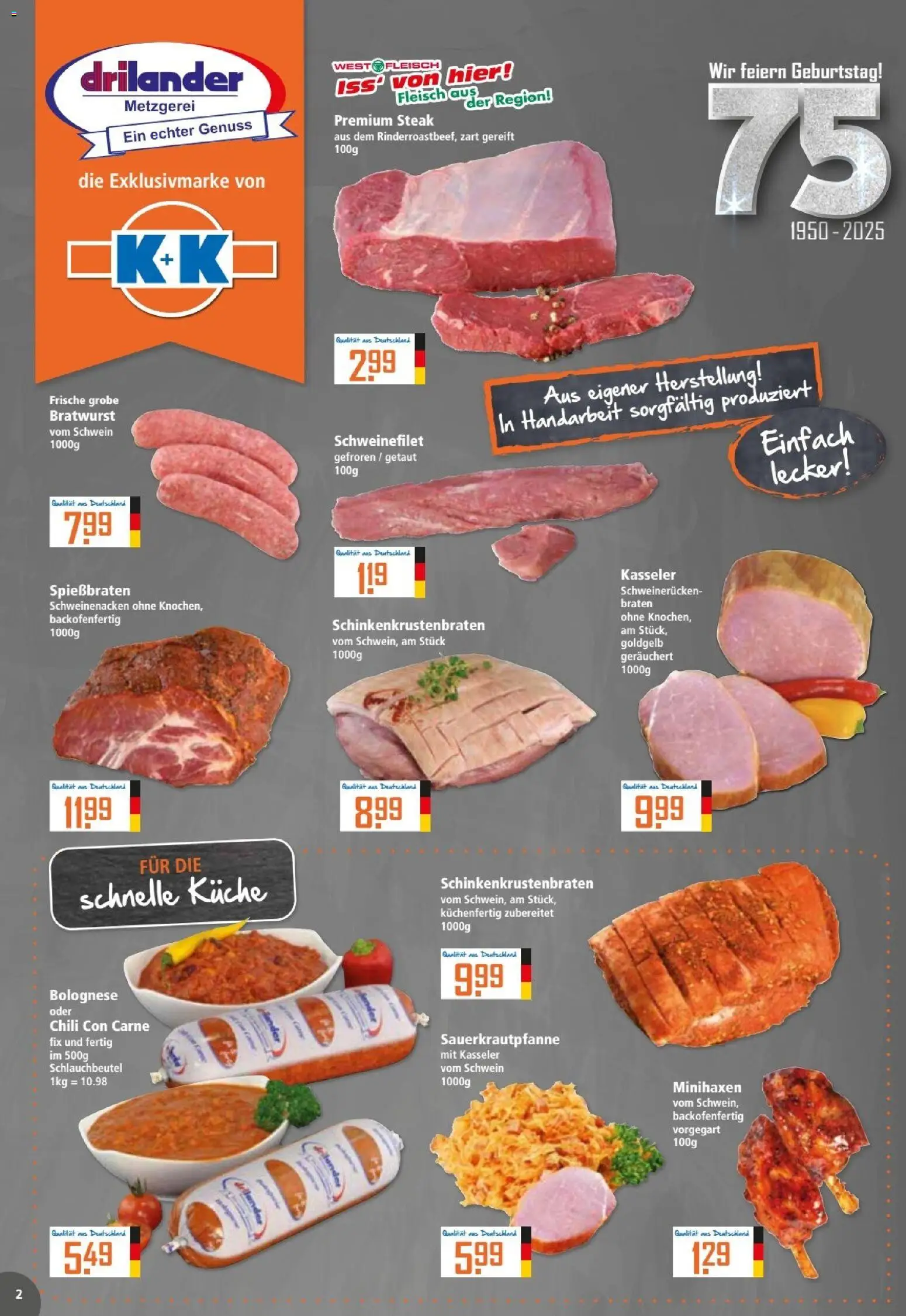 Klaas & Kock Prospekt – gültig ab 03.11.2025 | Seite: 2 | Produkte: Küche, Chili, Steak, Fleisch