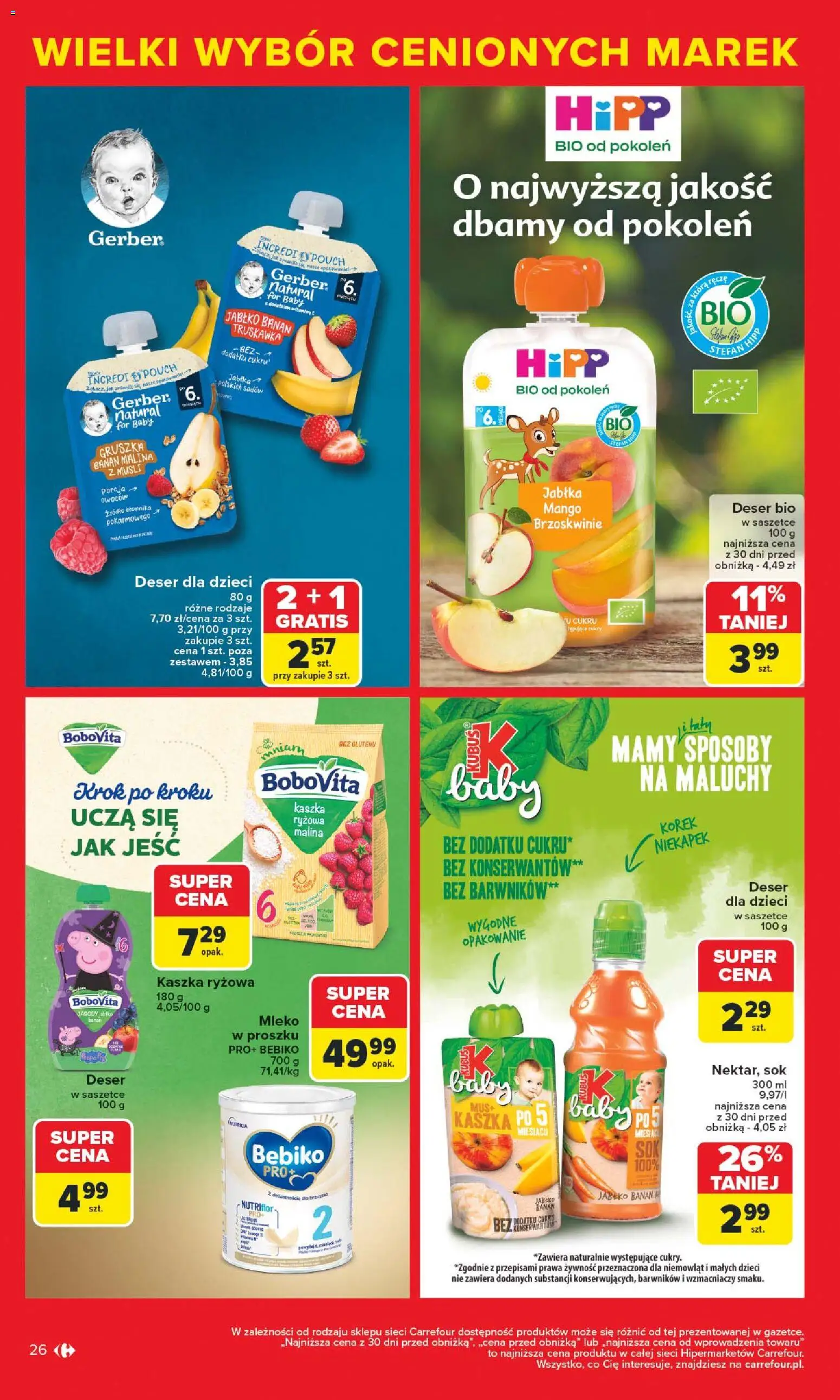 Carrefour Gazetka - Markowe atrakcje cenowe od 27.10.2025 | Strona: 28 | Produkty: Malina, Mleko w proszku, Jabłka, Brzoskwinie