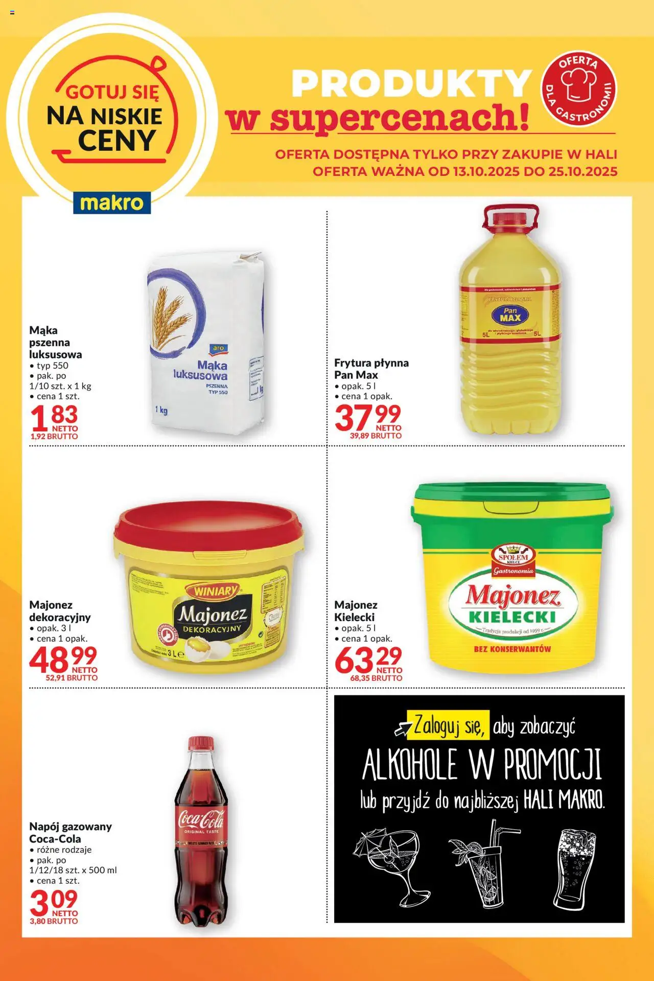 Makro Gazetka - Gotuj się na niskie ceny od 13.10.2025 | Strona: 1 | Produkty: Frytura, Majonez