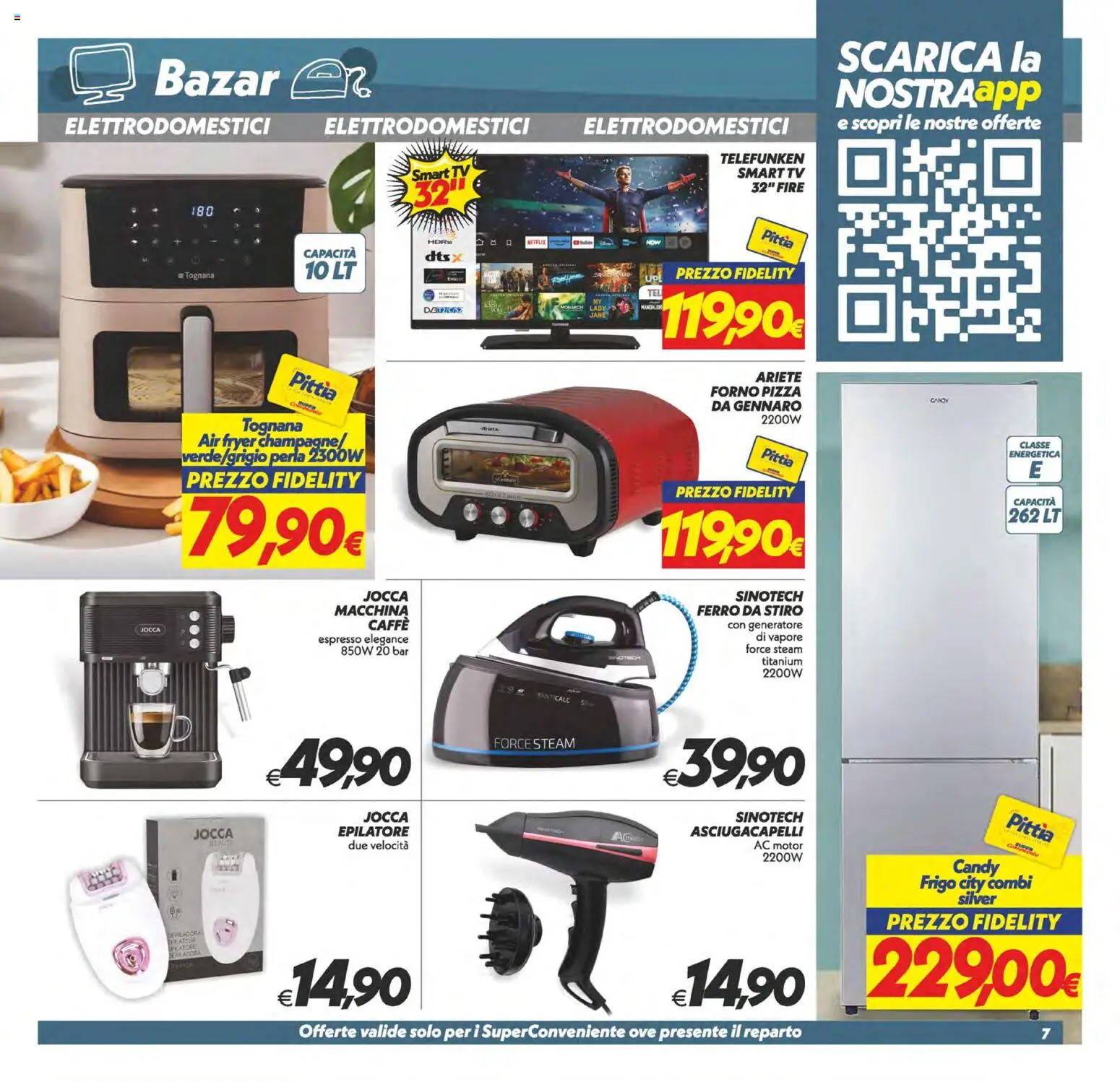 Volantino SuperConveniente del 28.04.2026 | Pagina: 32 | Prodotti: TV, Generatore, Epilatore, Asciugacapelli