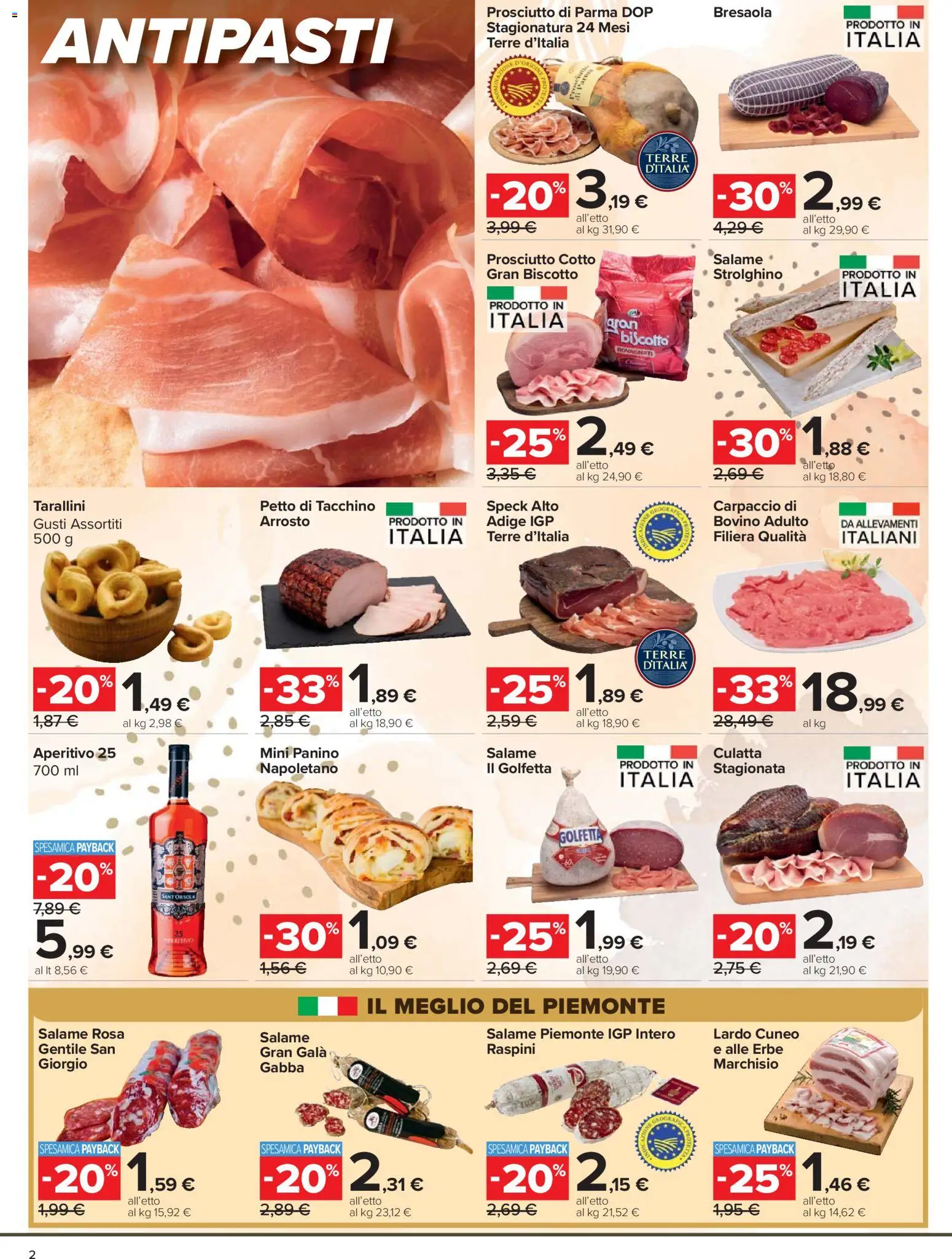Volantino Carrefour del 24.03.2026 | Pagina: 2 | Prodotti: Speck, Arrosto, Salame, Bresaola