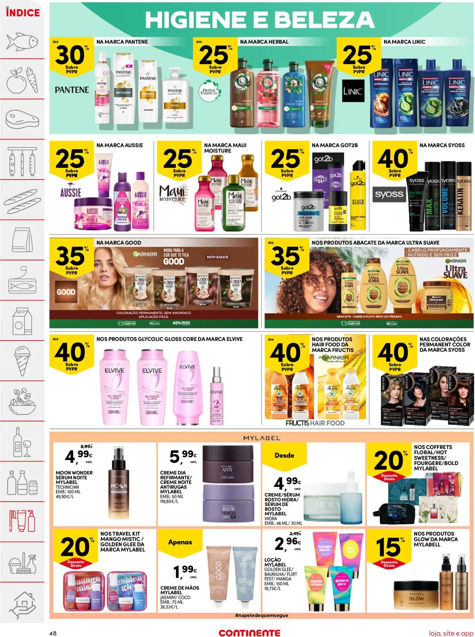 Continente folheto │ válido de 16.12.2025 | Página: 48 | Produtos: Gloss, Banana, Abacate, Creme